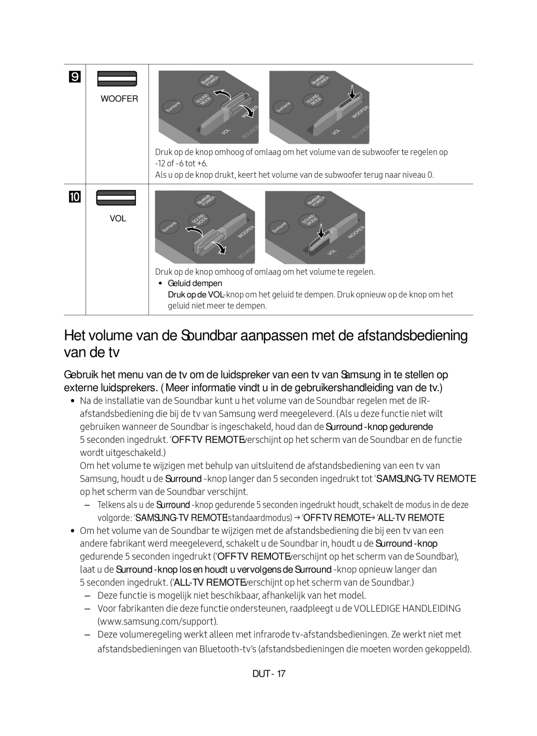 Samsung HW-M4500/EN manual Geluid dempen 