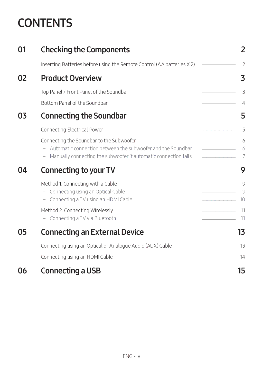 Samsung HW-M4500/XV manual Contents 