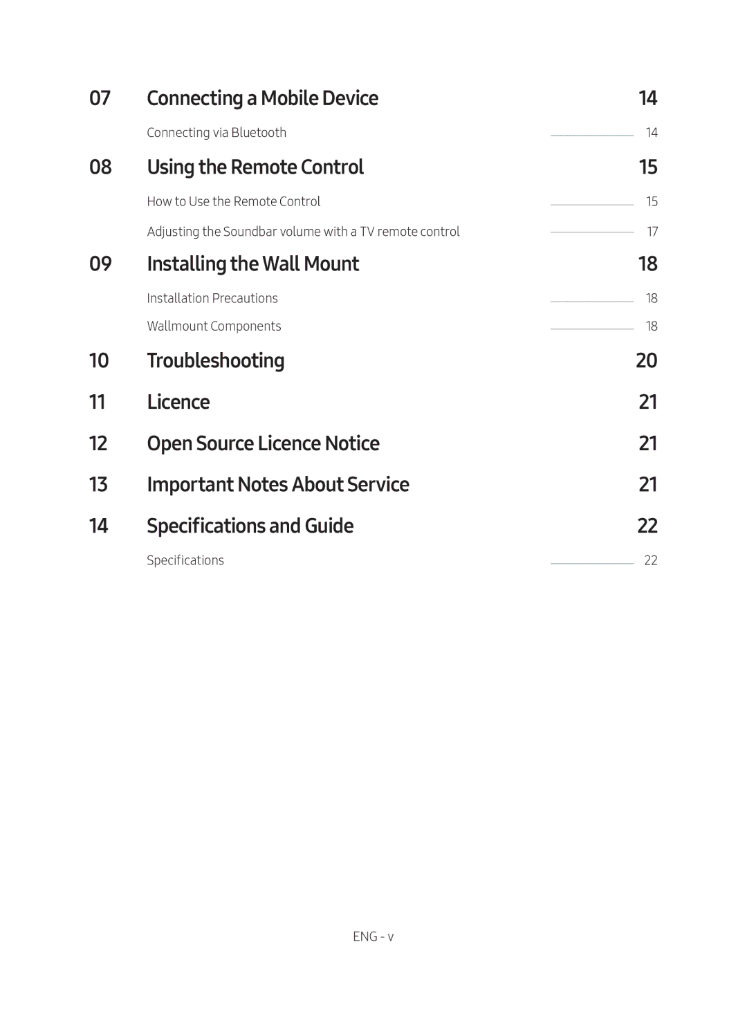 Samsung HW-M4500/XV manual Connecting a Mobile Device, Using the Remote Control, Installing the Wall Mount 