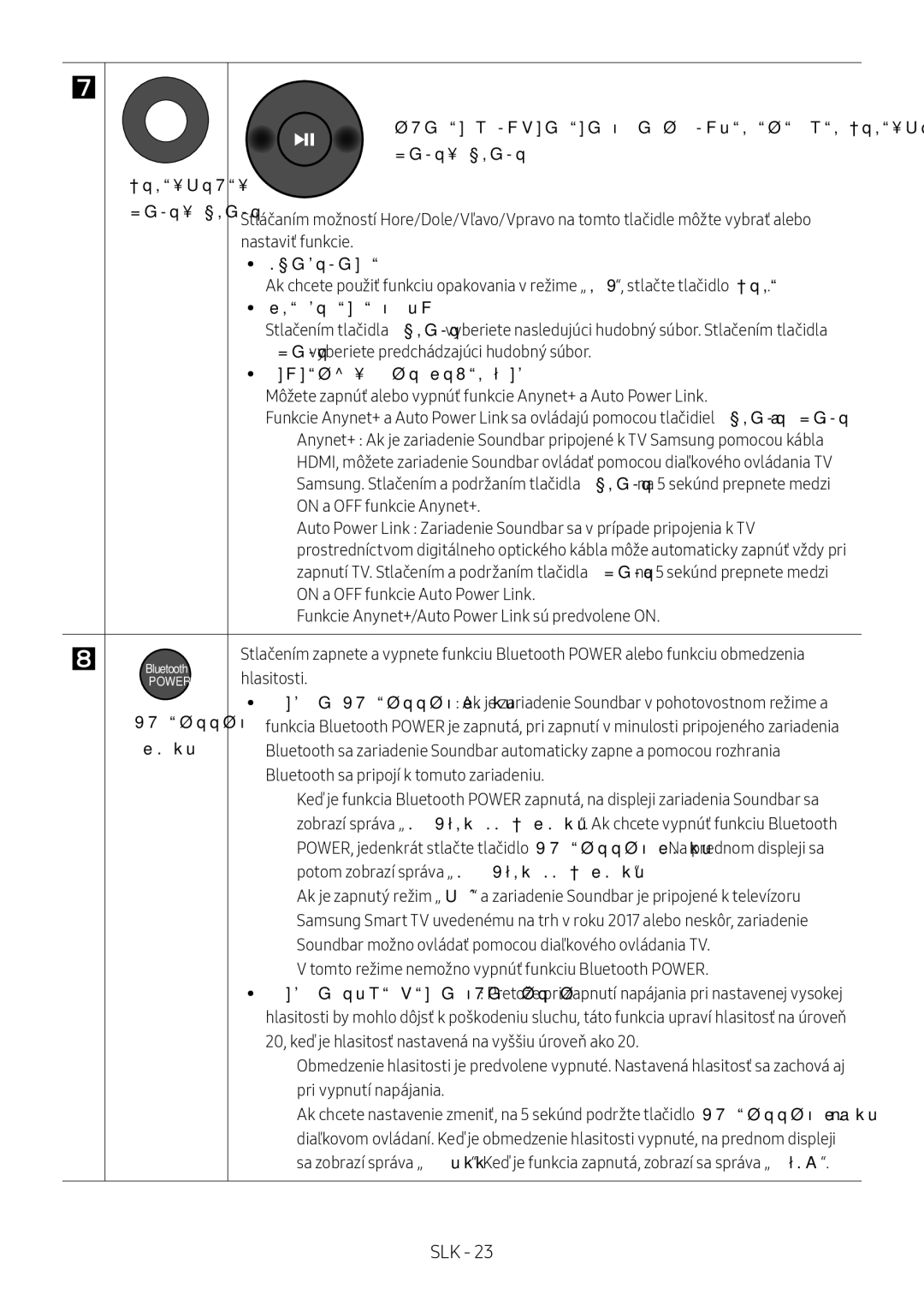 Samsung HW-M4500/ZG, HW-M4500/EN, HW-M4500/ZF manual Hore/Dole Vľavo/Vpravo, Nastaviť funkcie, Opakovanie, Preskočenie hudby 