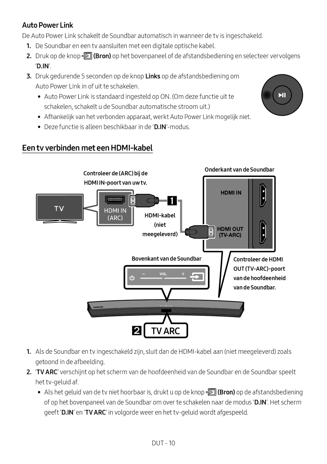 Samsung HW-M4500/ZF, HW-M4500/ZG manual Een tv verbinden met een HDMI-kabel, Onderkant van de Soundbar, Van de Soundbar 