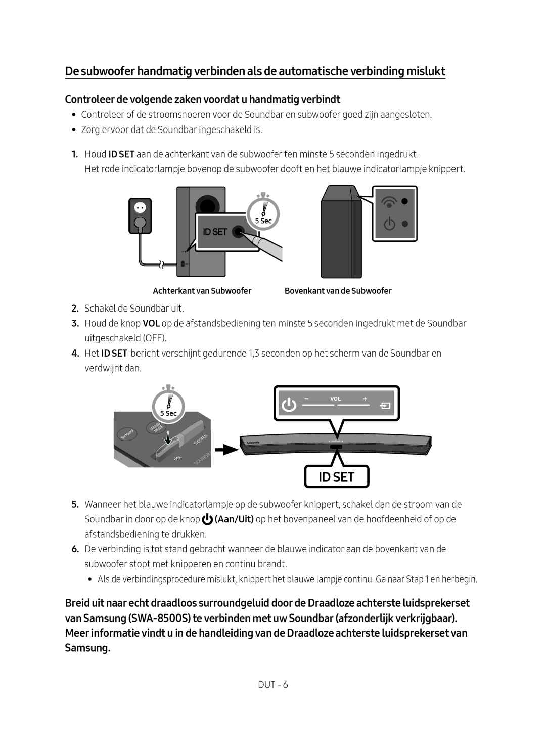 Samsung HW-M4501/EN manual Achterkant van Subwoofer 