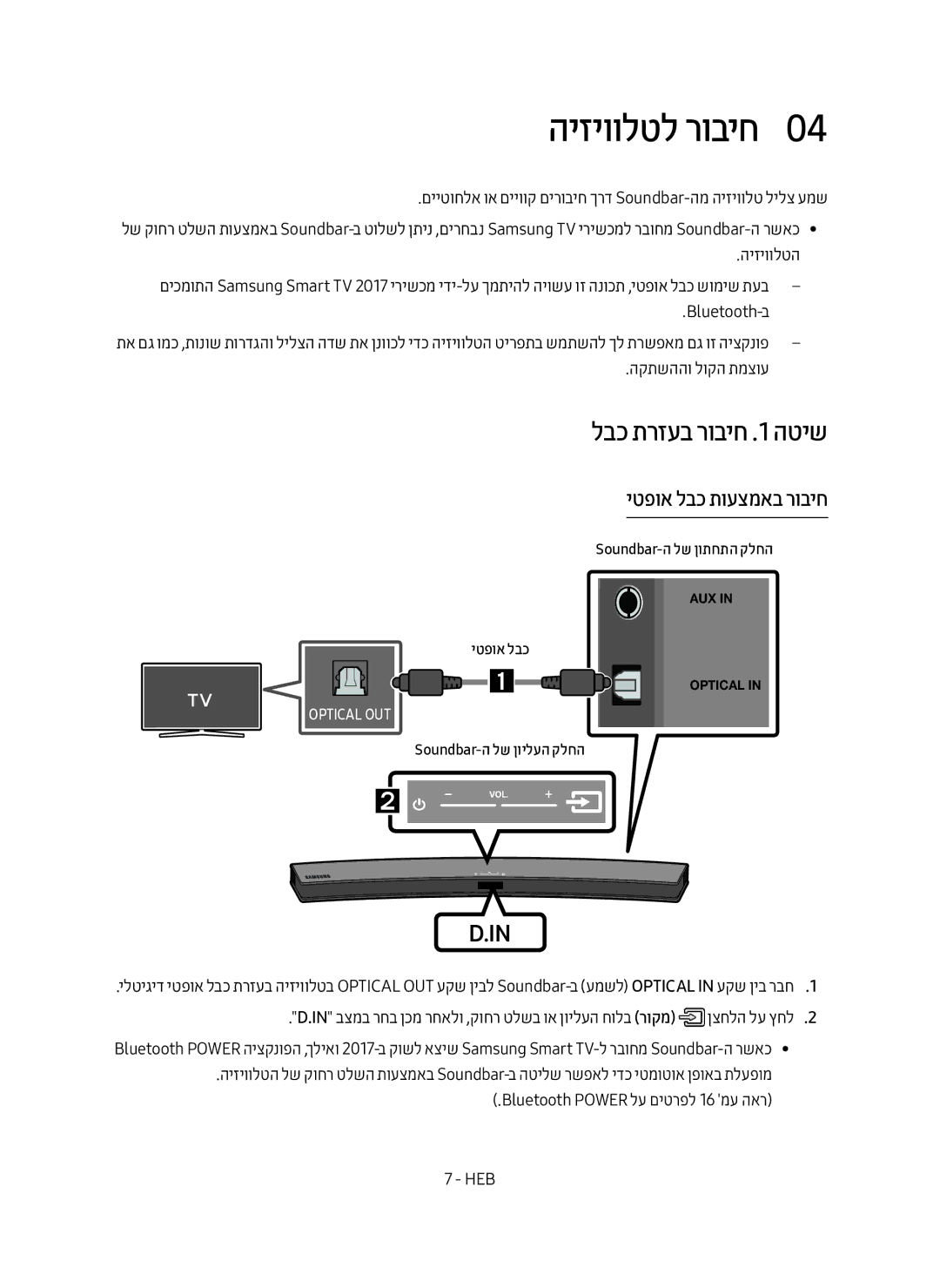 Samsung HW-M4501/SQ manual היזיוולטל רוביח0, Bluetooth-ב 