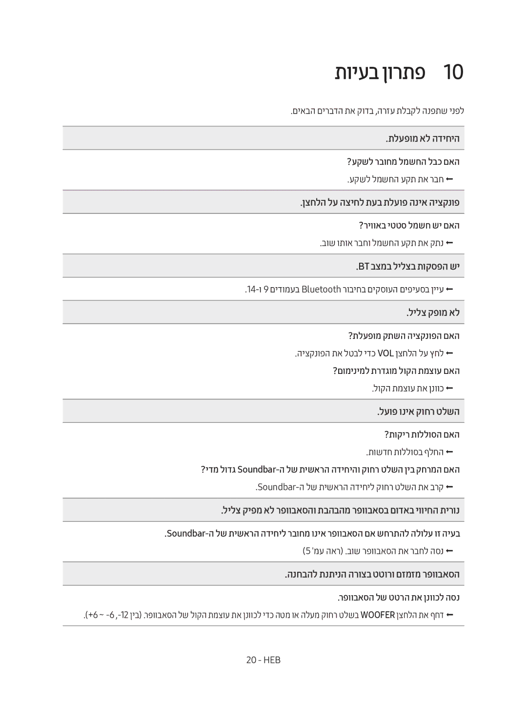 Samsung HW-M4501/SQ manual תויעב ןורתפ1 