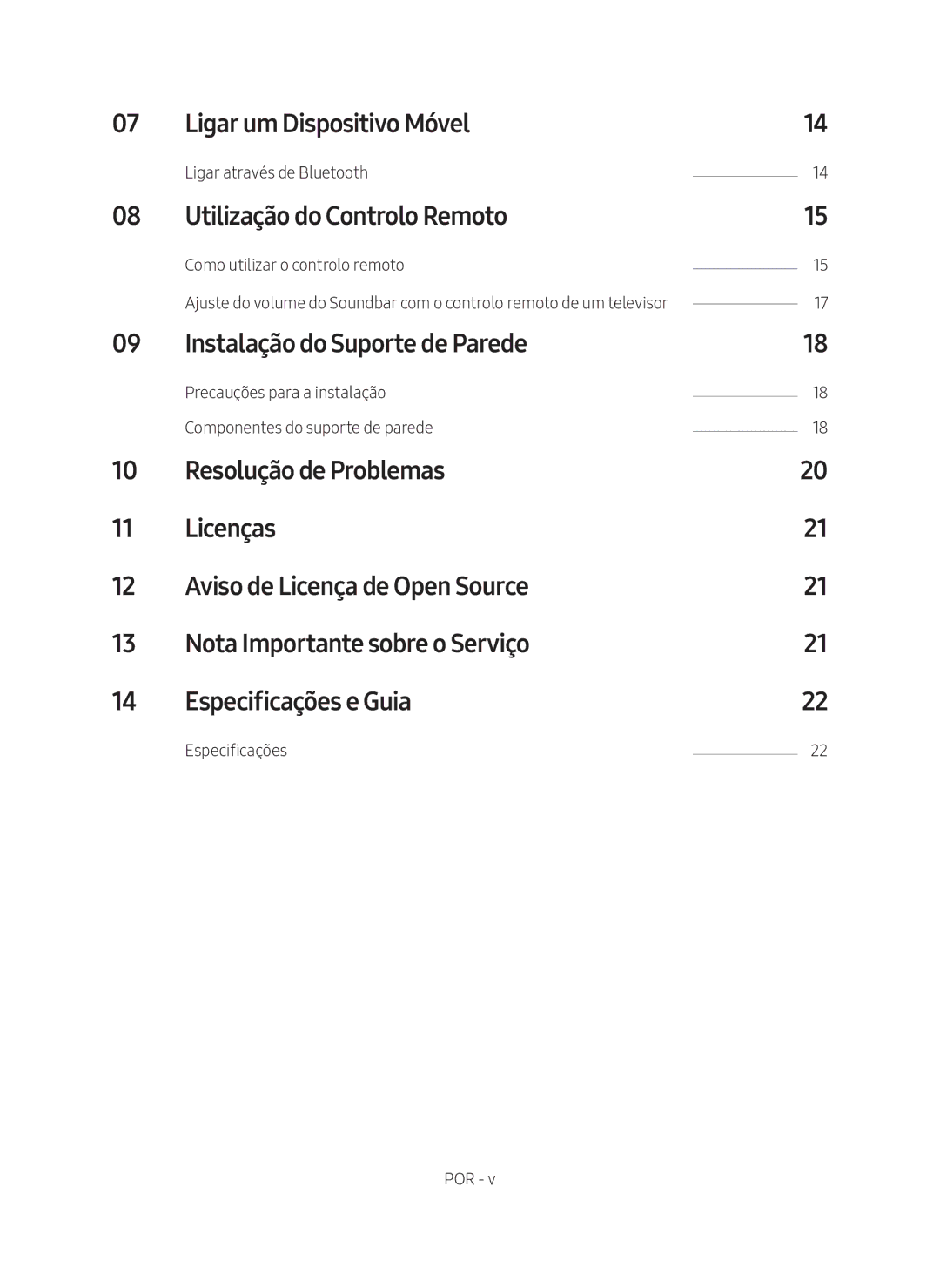 Samsung HW-M4501/ZF manual Ligar um Dispositivo Móvel, Utilização do Controlo Remoto, Instalação do Suporte de Parede 