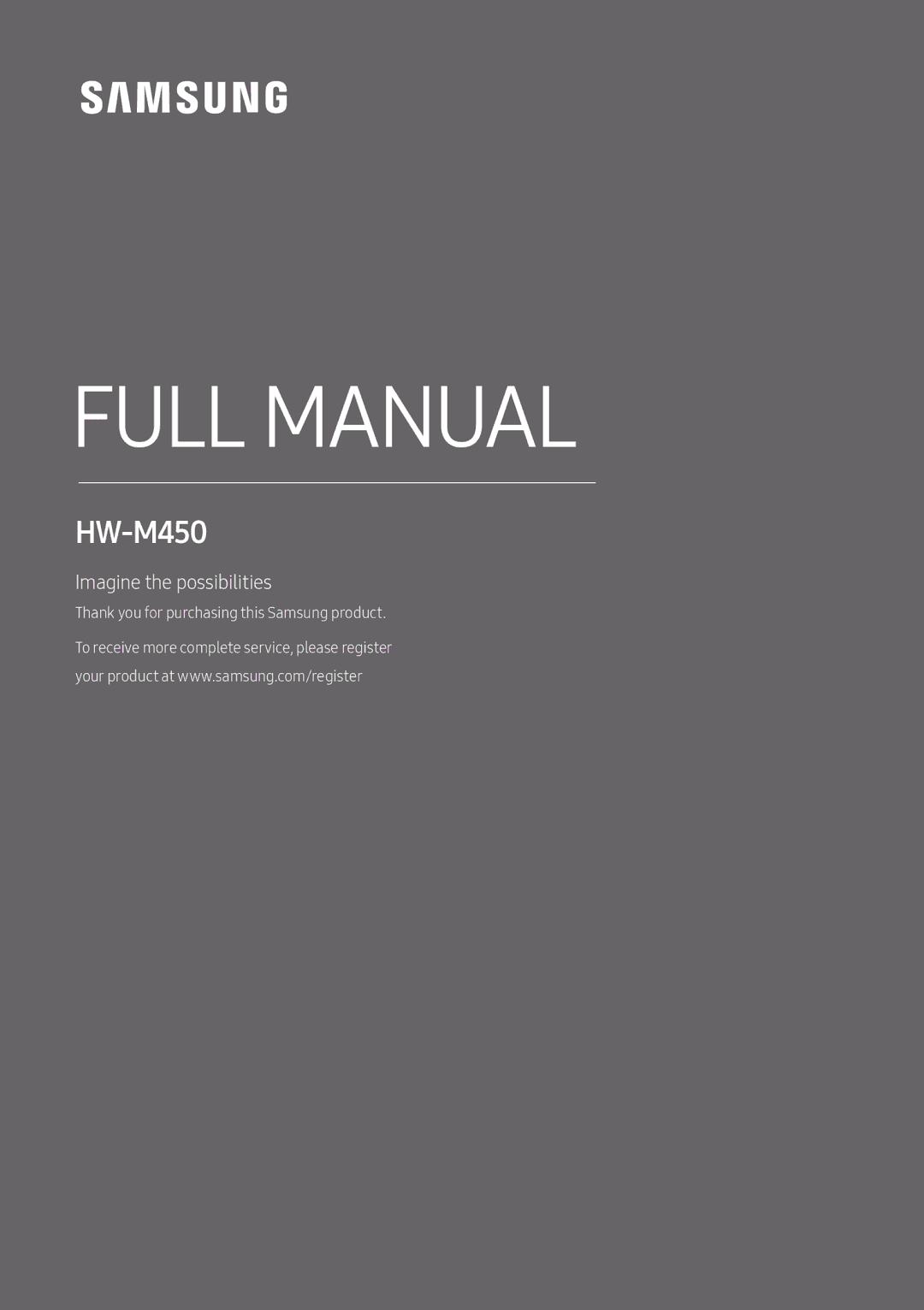 Samsung HW-M460/XE manual 