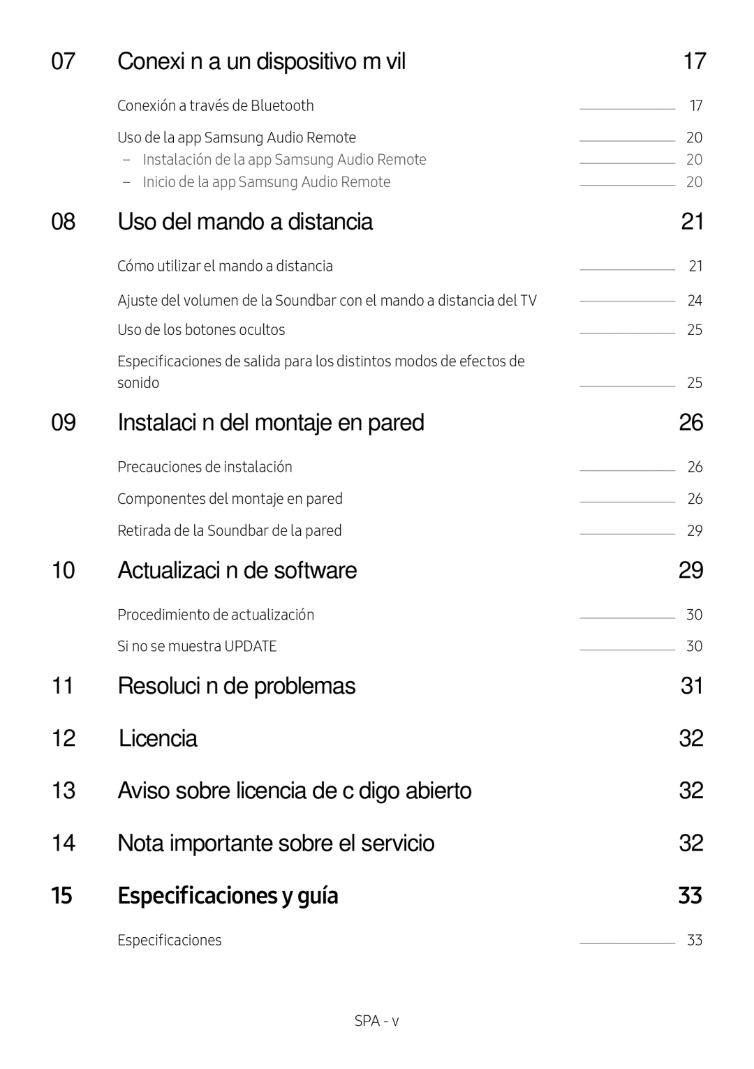 Samsung HW-M450/ZG manual Conexión a un dispositivo móvil, Uso del mando a distancia, Instalación del montaje en pared 