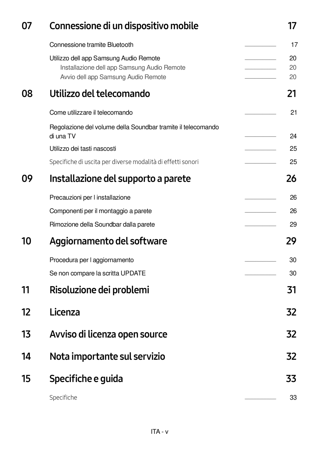 Samsung HW-M460/XE Connessione di un dispositivo mobile, Utilizzo del telecomando, Installazione del supporto a parete 