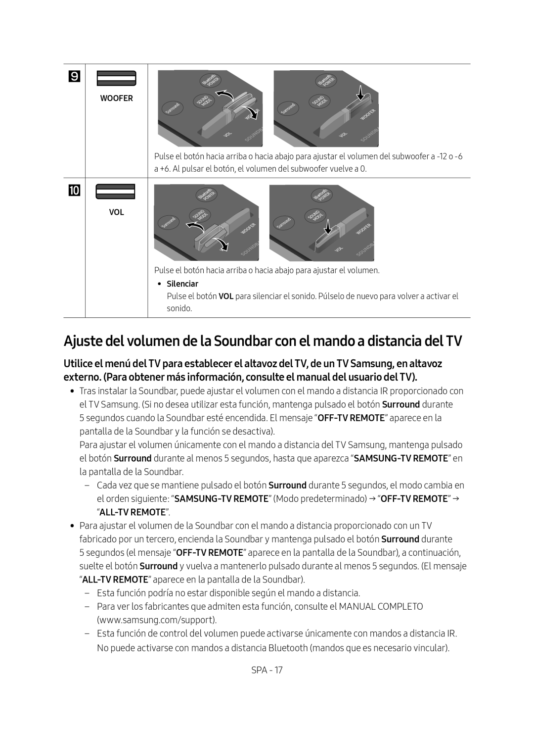 Samsung HW-M450/ZG, HW-M450/EN, HW-M450/ZF manual Silenciar 