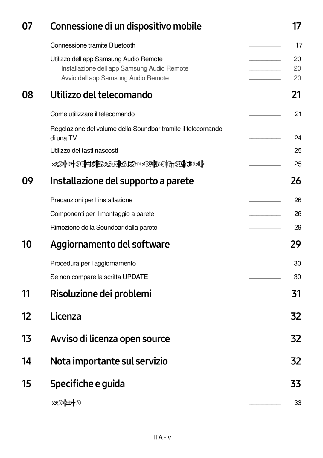 Samsung HW-M450/EN Connessione di un dispositivo mobile, Utilizzo del telecomando, Installazione del supporto a parete 