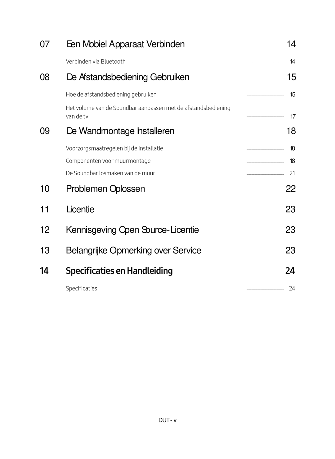 Samsung HW-M450/EN manual Een Mobiel Apparaat Verbinden, De Afstandsbediening Gebruiken, De Wandmontage Installeren 