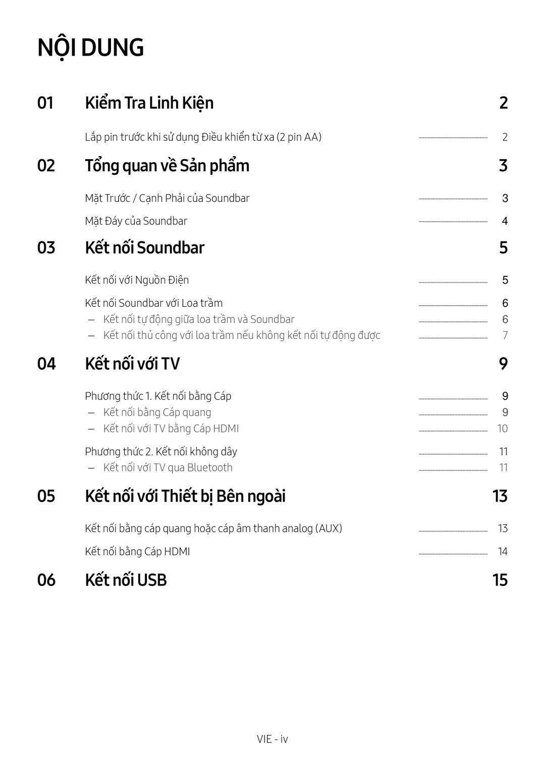 Samsung HW-M450/XV manual NỘI Dung 