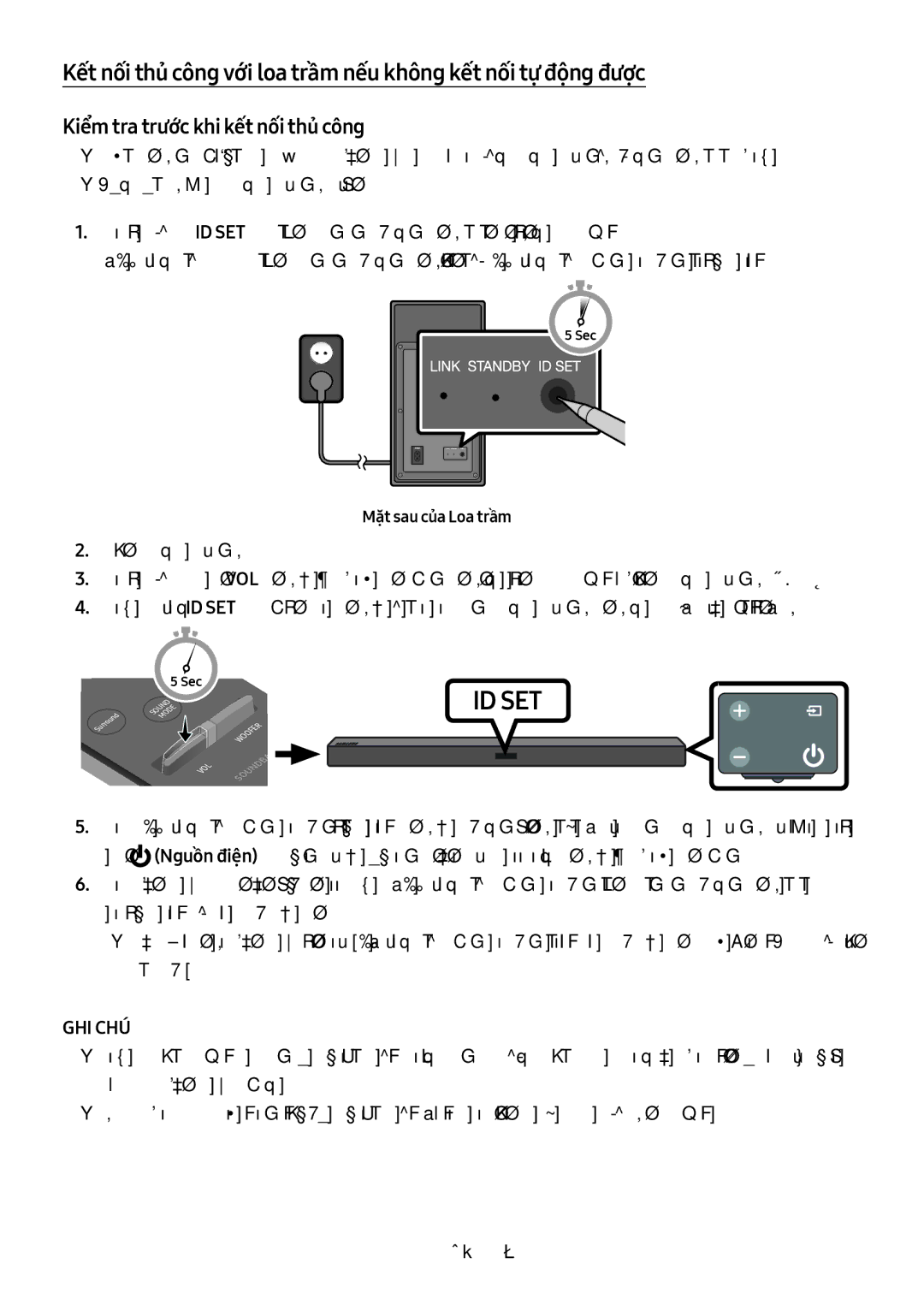 Samsung HW-M450/XV manual Kiểm tra trước khi kết nối thủ công, Nú́t, Mặt sau của Loa trầm 