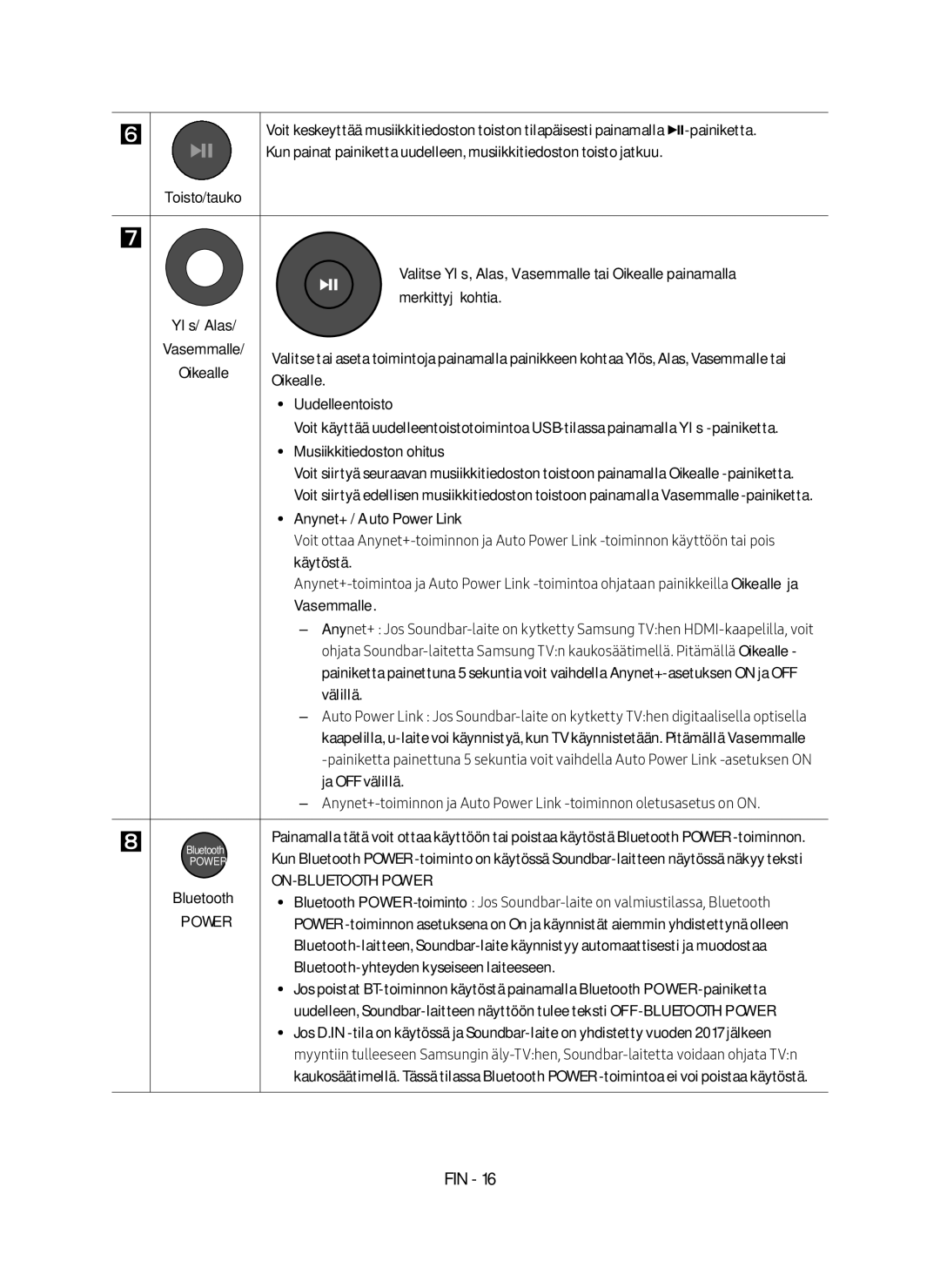 Samsung HW-M4510/XE manual ON-BLUETOOTH Power 