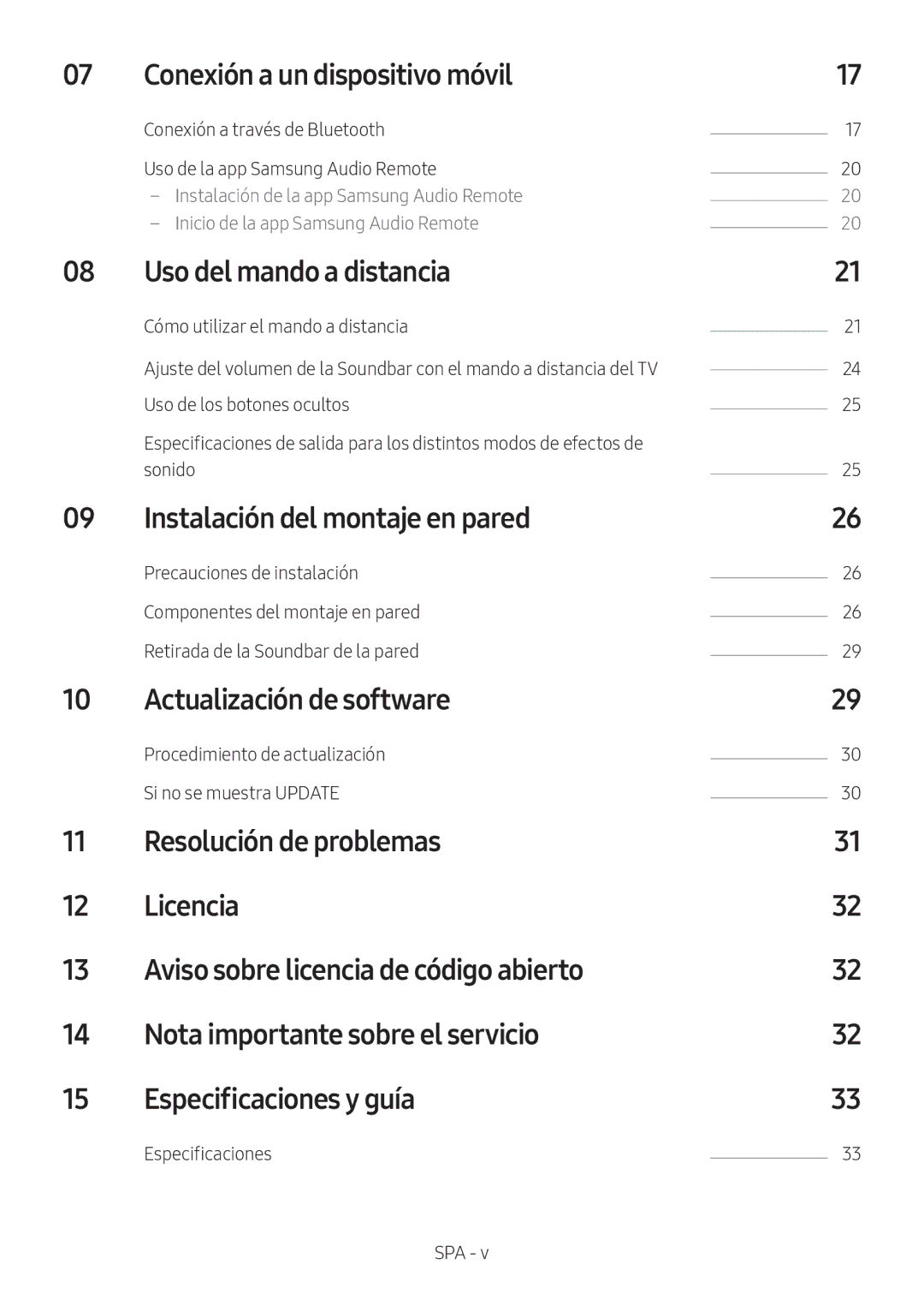 Samsung HW-M550/EN manual Conexión a un dispositivo móvil, Uso del mando a distancia, Instalación del montaje en pared 