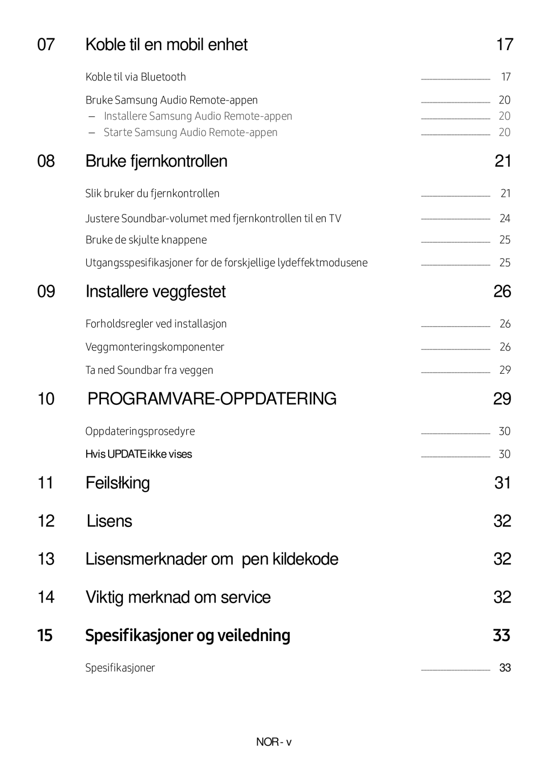 Samsung HW-M560/XE, HW-M550/EN, HW-M550/ZF manual Koble til en mobil enhet, Bruke fjernkontrollen, Installere veggfestet 