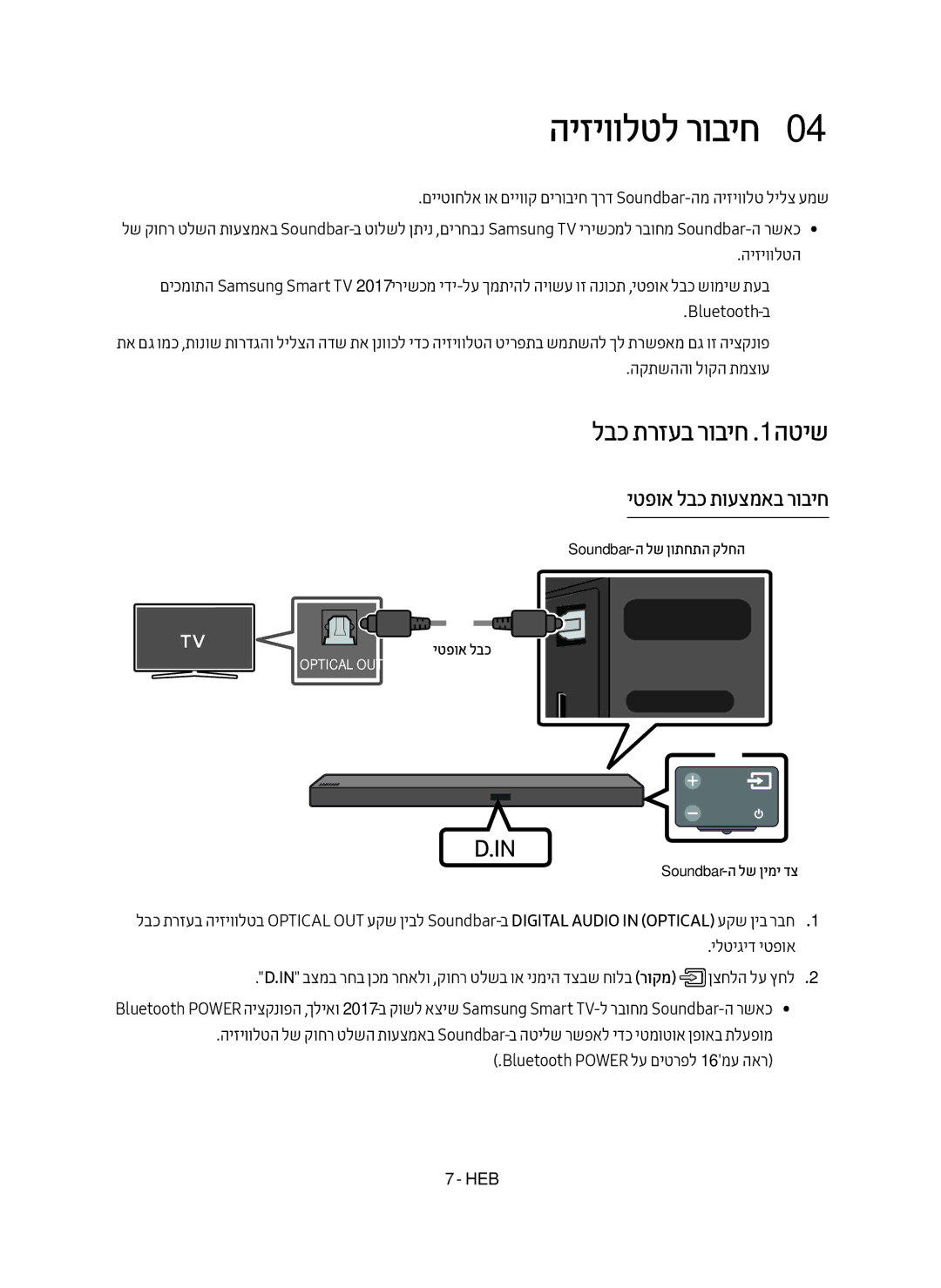 Samsung HW-M550/SQ היזיוולטל רוביח0, לבכ תרזעב רוביח .1 הטיש, יטפוא לבכ תועצמאב רוביח, Bluetooth-ב, הקתשההו לוקה תמצוע 