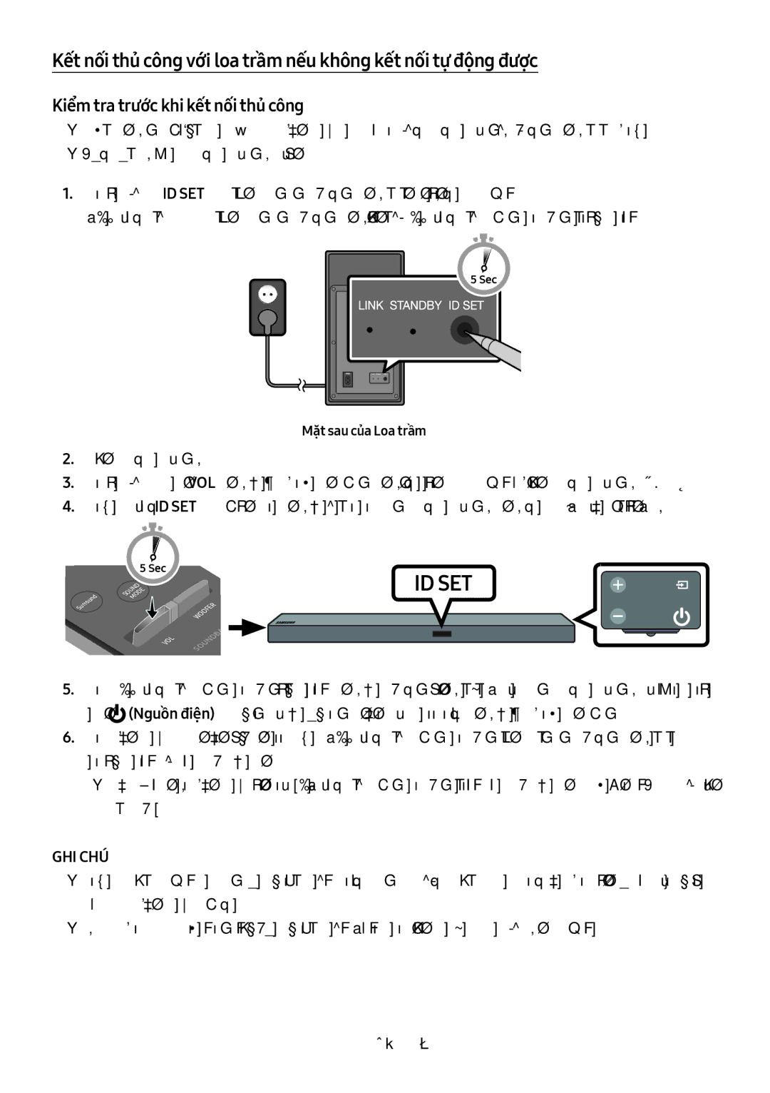 Samsung HW-M550/XV manual Kiểm tra trước khi kết nối thủ công, Nú́t, Mặt sau của Loa trầm 