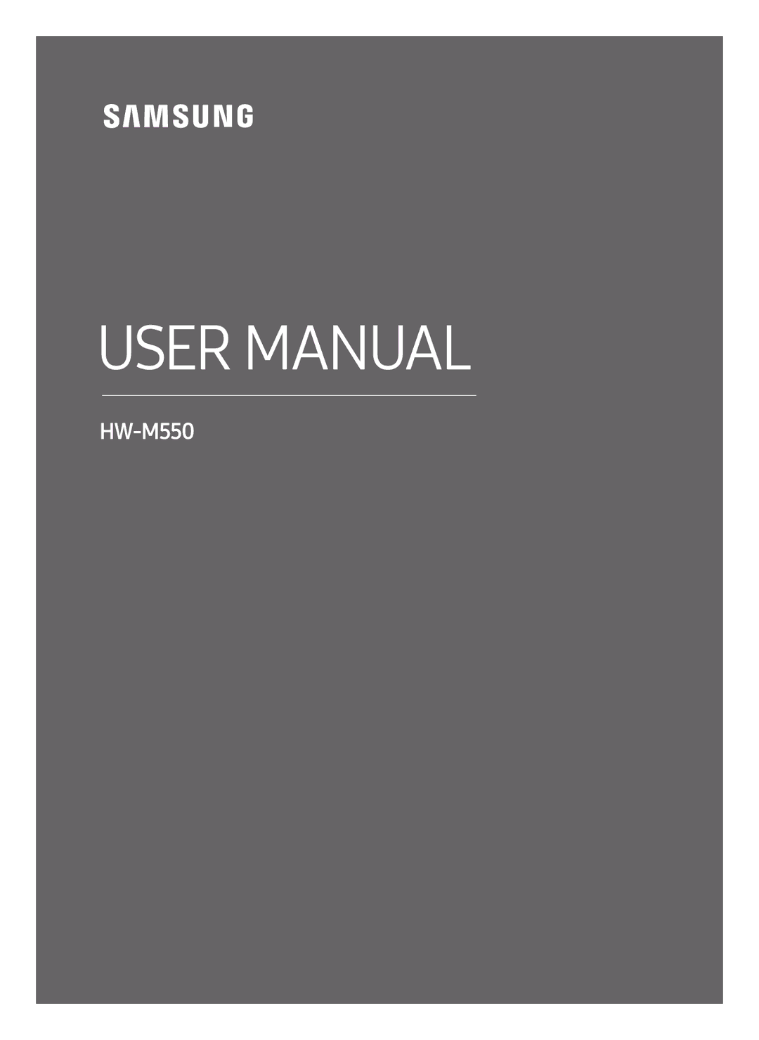 Samsung HW-M550/XV manual Full Manual 