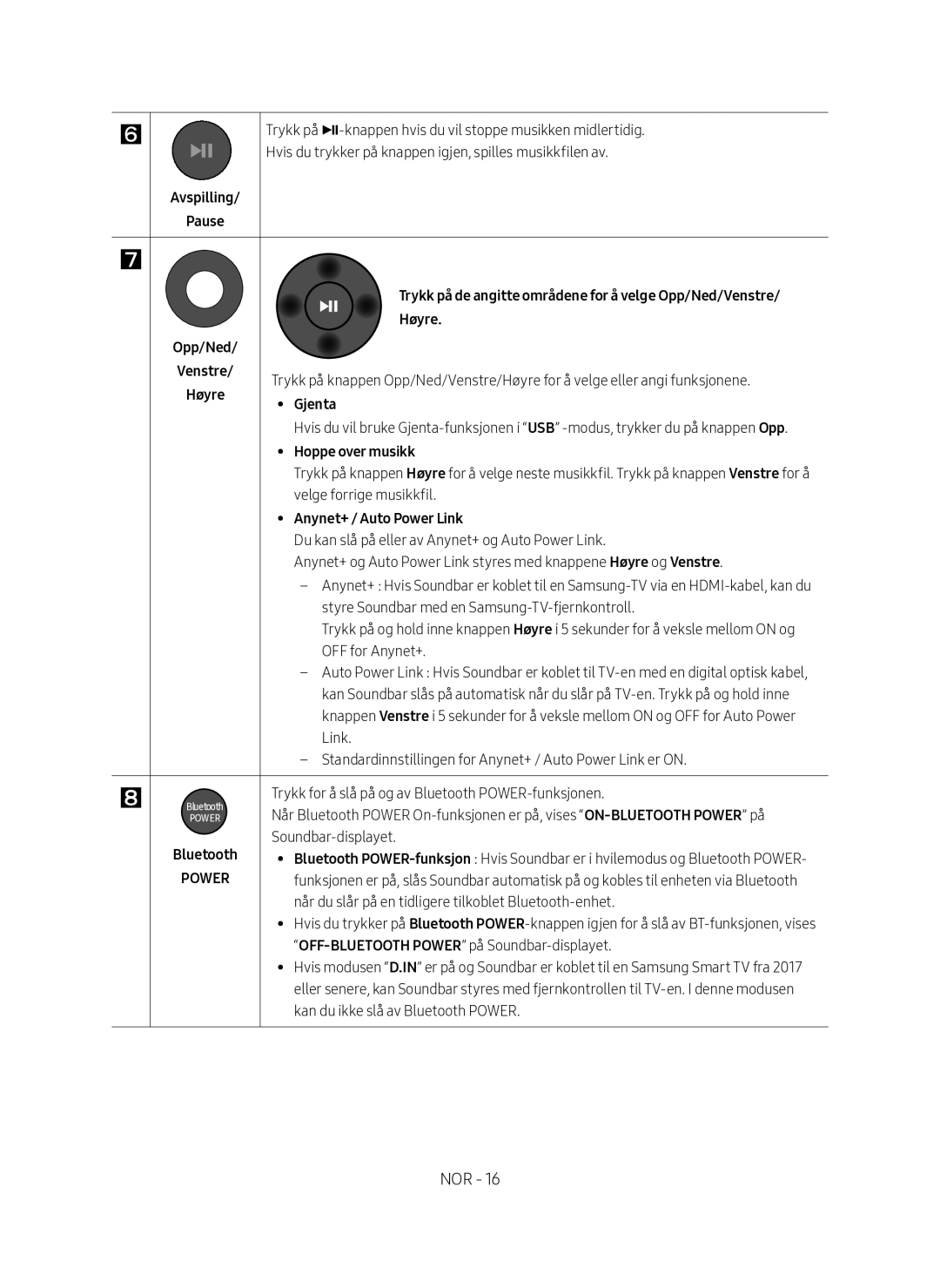 Samsung HW-M560/XE manual Gjenta, Hoppe over musikk 