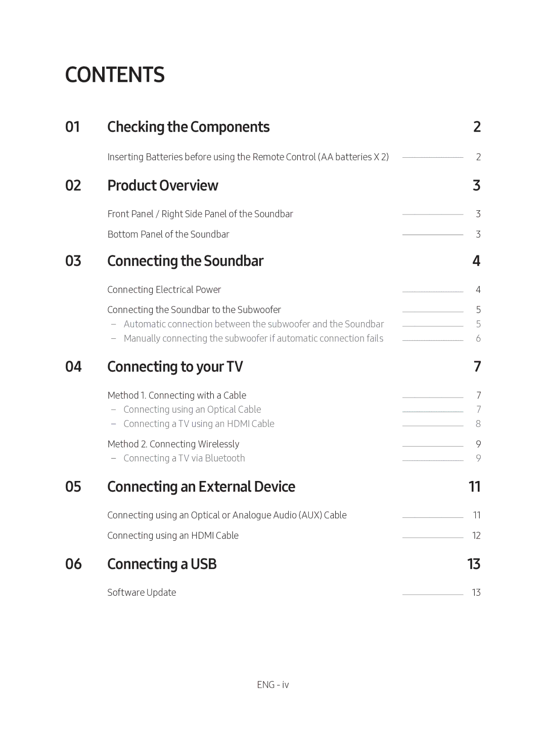 Samsung HW-M560/XE manual Contents 