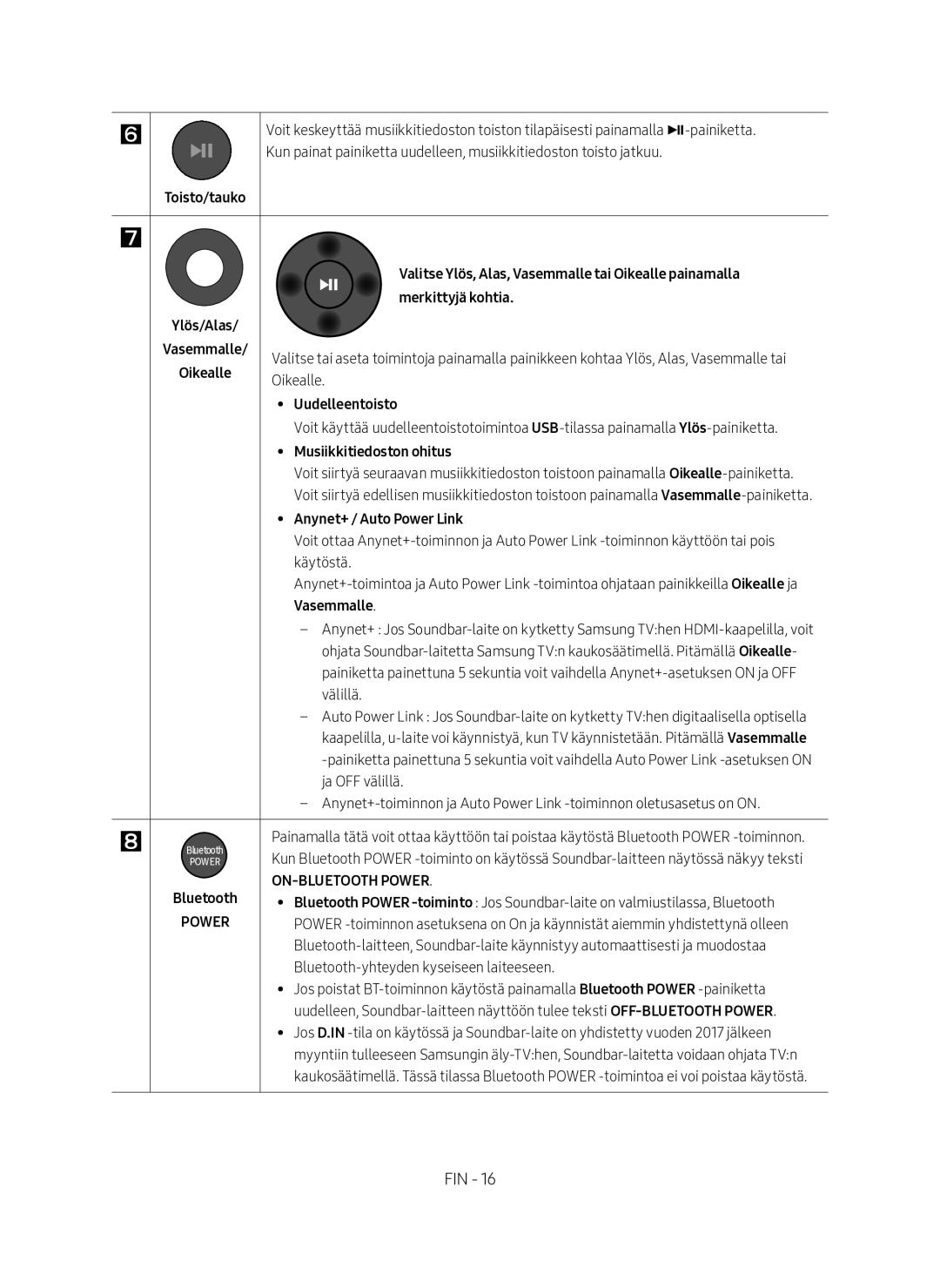 Samsung HW-M560/XE manual Uudelleentoisto, Musiikkitiedoston ohitus, Vasemmalle 