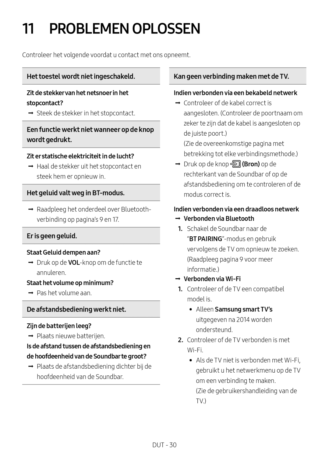 Samsung HW-MS550/EN, HW-MS550/XN manual Problemen Oplossen 