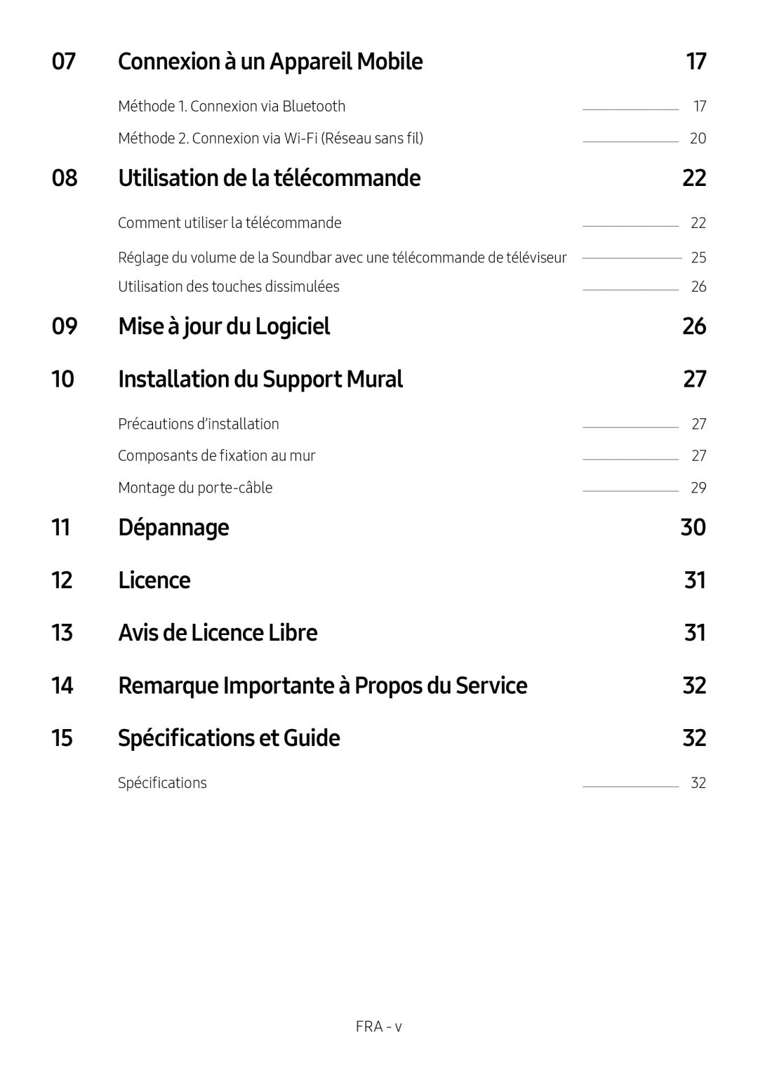 Samsung HW-MS550/EN, HW-MS550/XN manual Connexion à un Appareil Mobile, Utilisation de la télécommande 