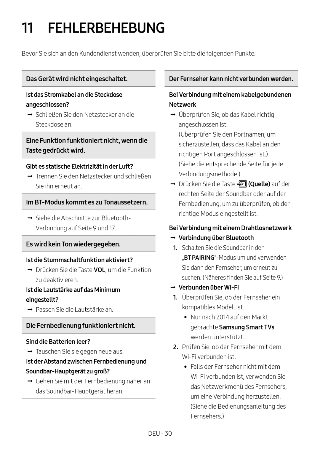 Samsung HW-MS550/XN, HW-MS550/EN manual Fehlerbehebung 