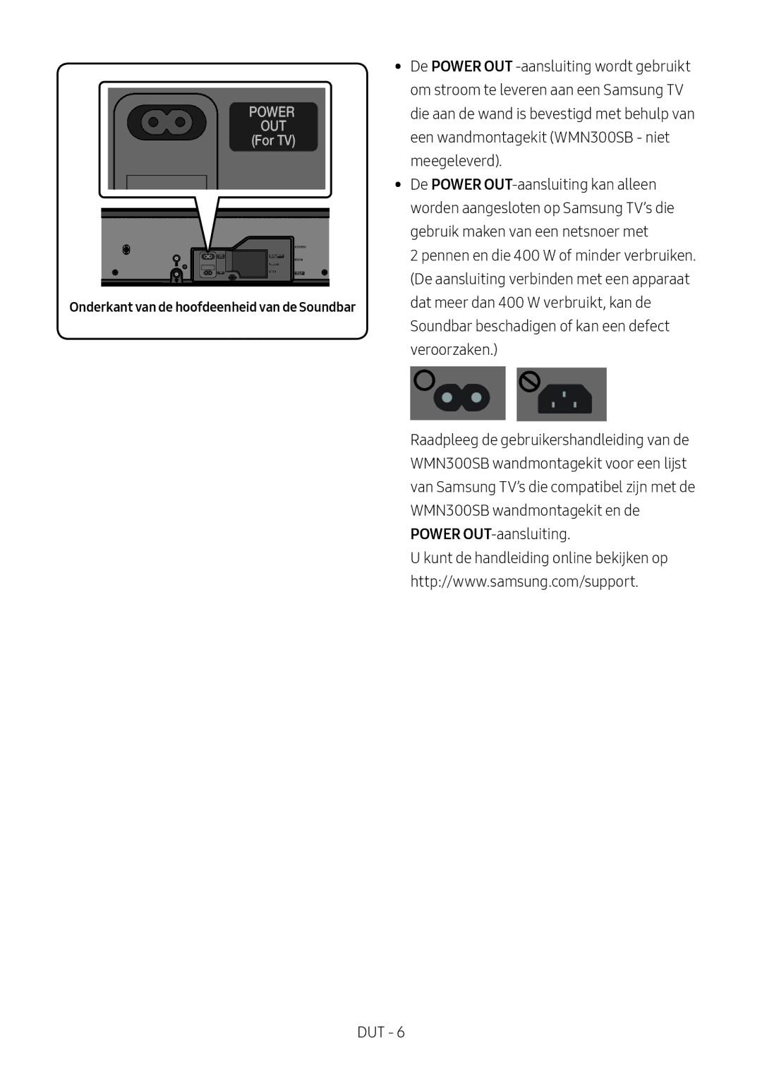 Samsung HW-MS550/EN, HW-MS550/XN manual Onderkant van de hoofdeenheid van de Soundbar 