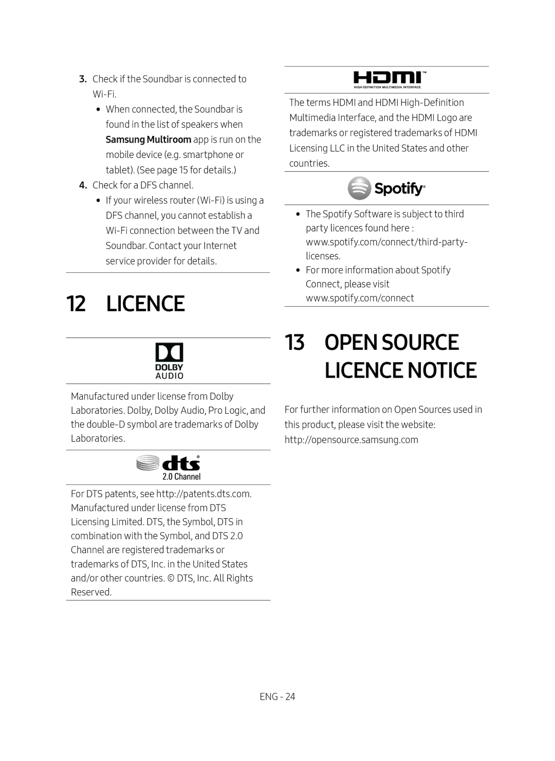 Samsung HW-MS550/EN, HW-MS550/XN manual Open Source Licence Notice 