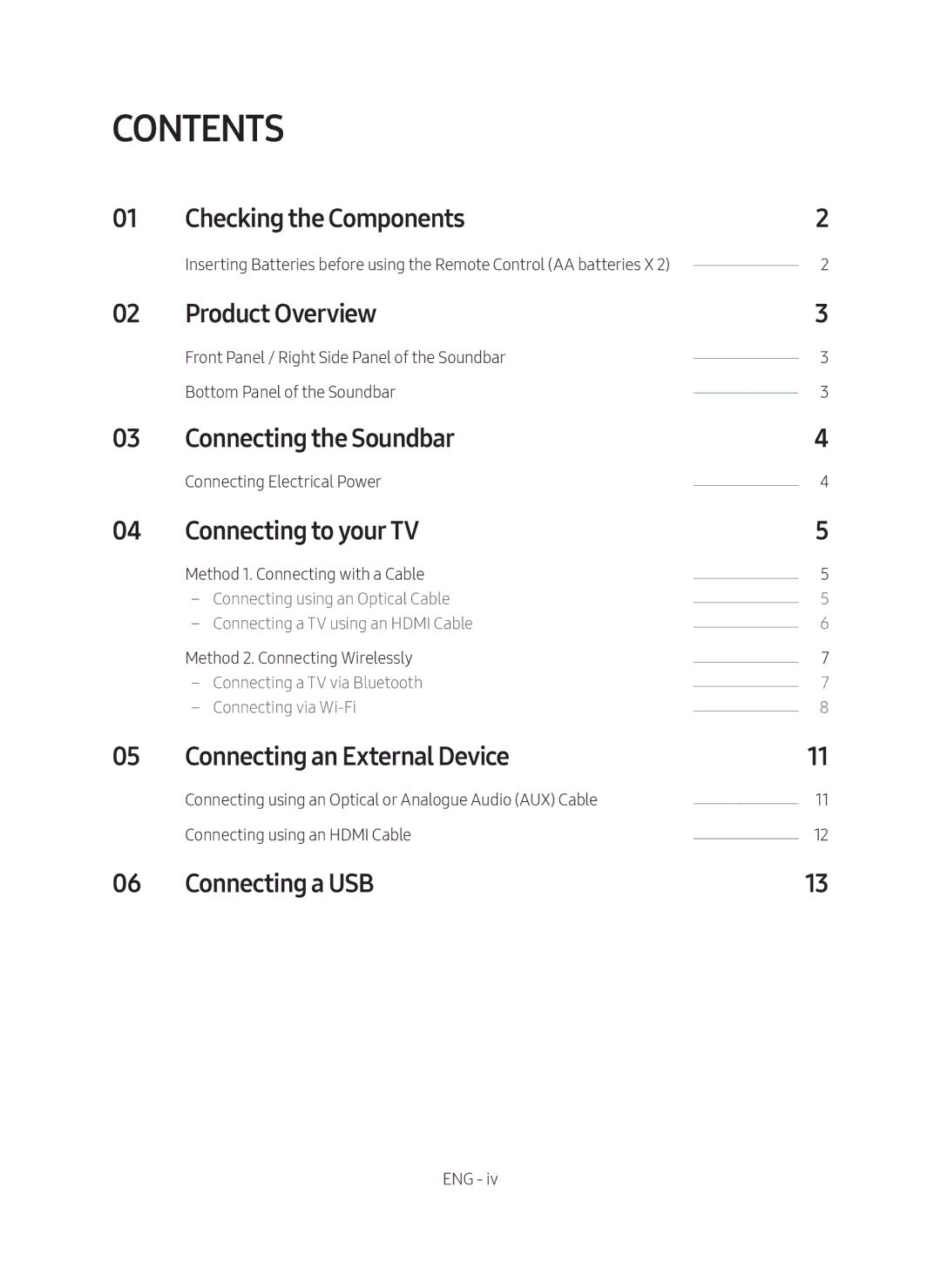 Samsung HW-MS550/EN, HW-MS550/XN manual Contents 