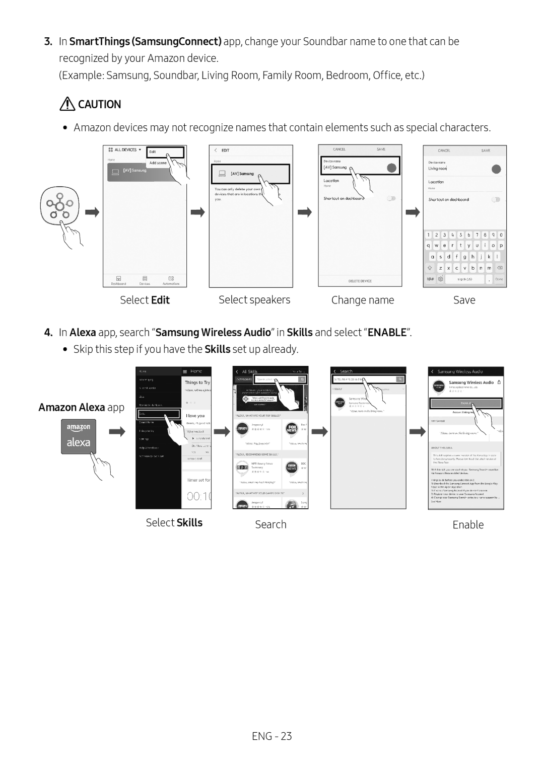 Samsung HW-MS550/ZG, HW-MS550/EN manual Amazon Alexa app 