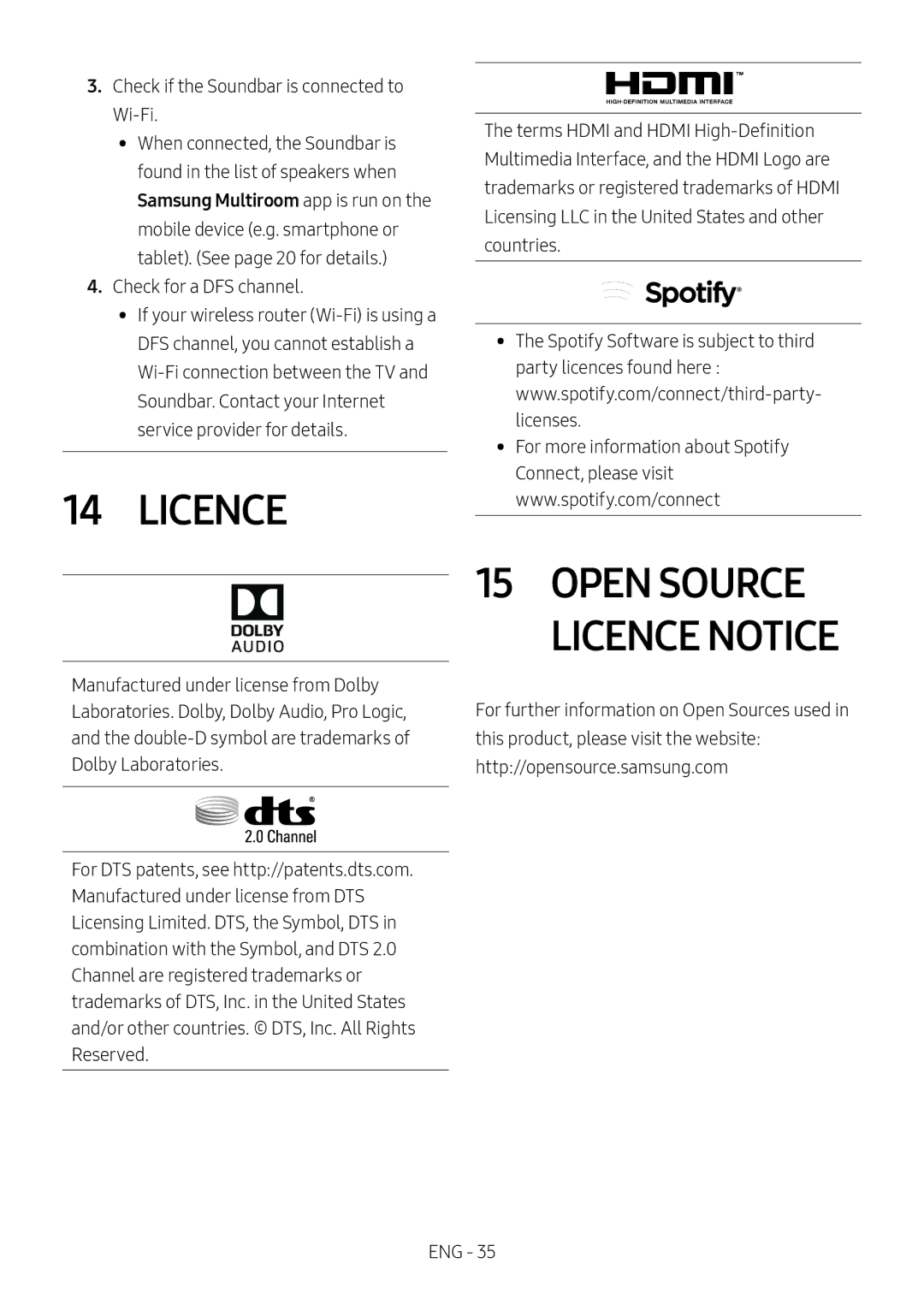 Samsung HW-MS550/ZG, HW-MS550/EN manual Open Source Licence Notice 