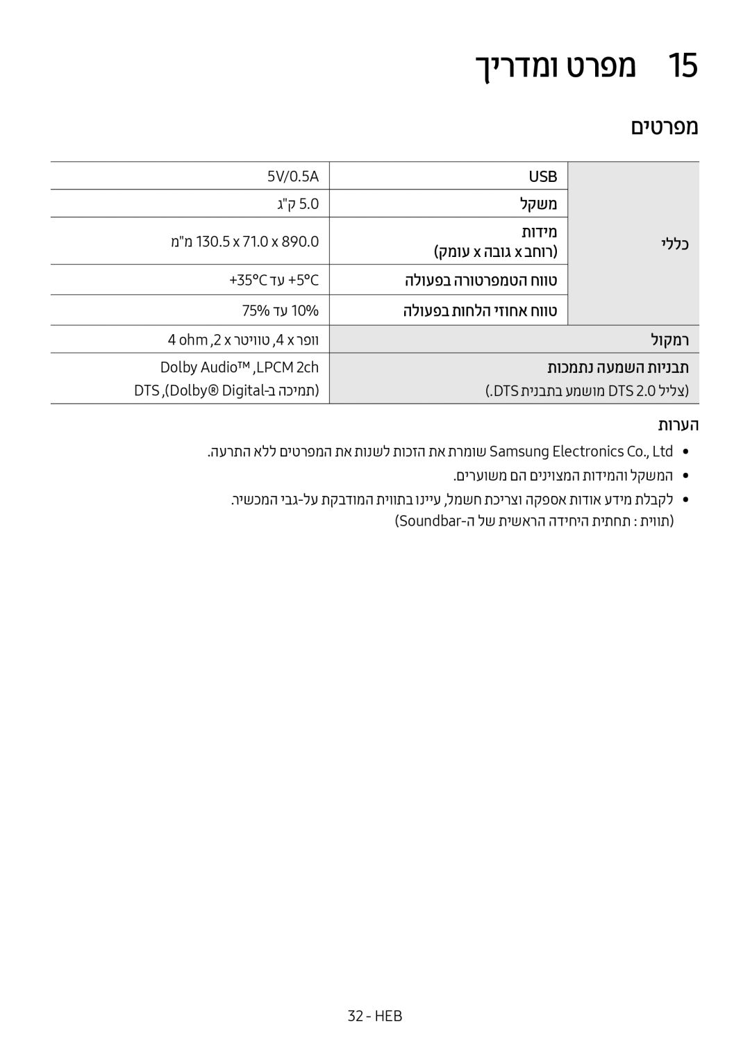 Samsung HW-MS550/SQ manual ךירדמו טרפמ1, םיטרפמ 