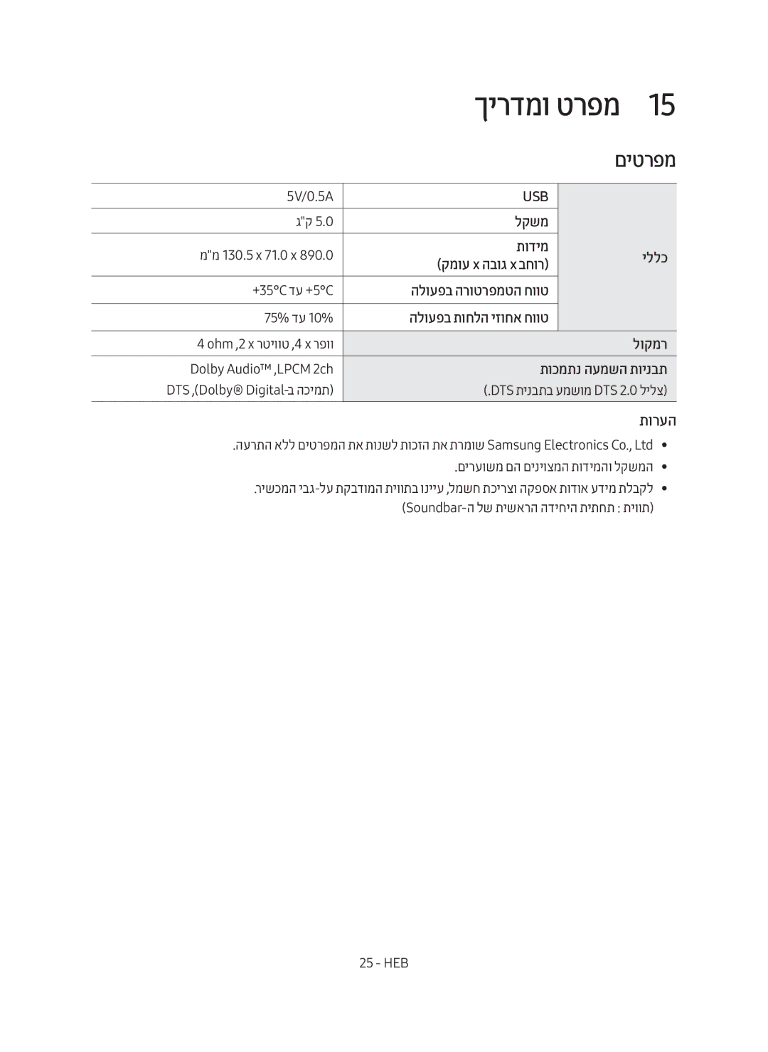 Samsung HW-MS550/SQ manual ךירדמו טרפמ1, םיטרפמ 