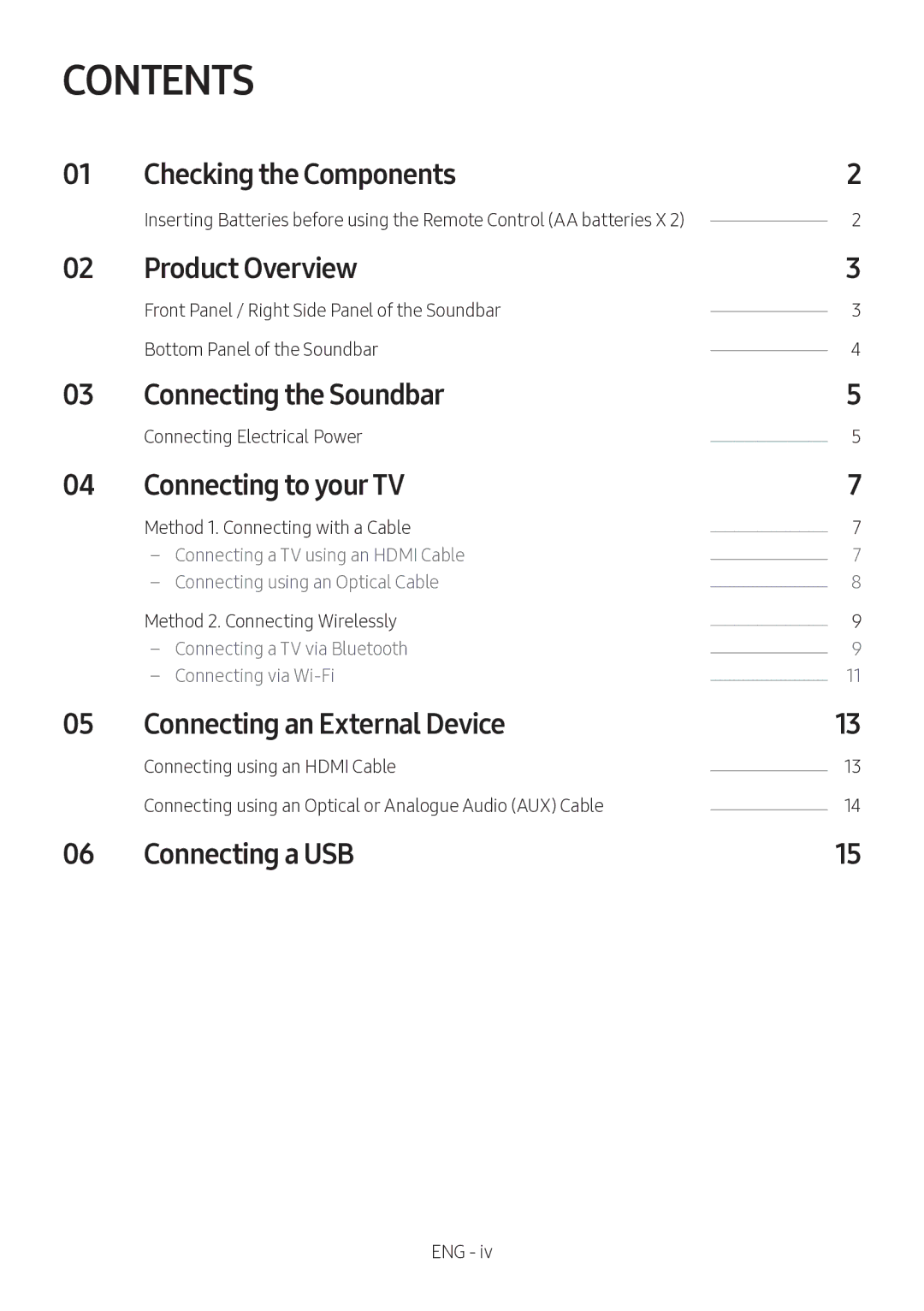 Samsung HW-MS550/XV manual Contents 