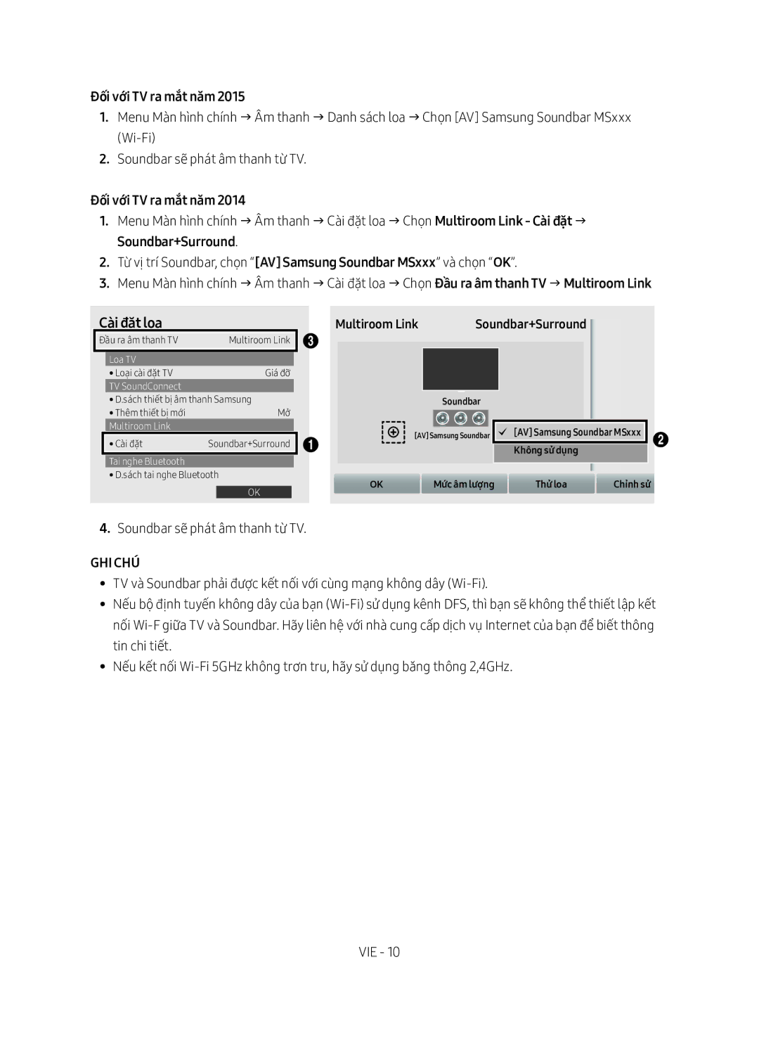 Samsung HW-MS550/XV manual Cai đăt loa 