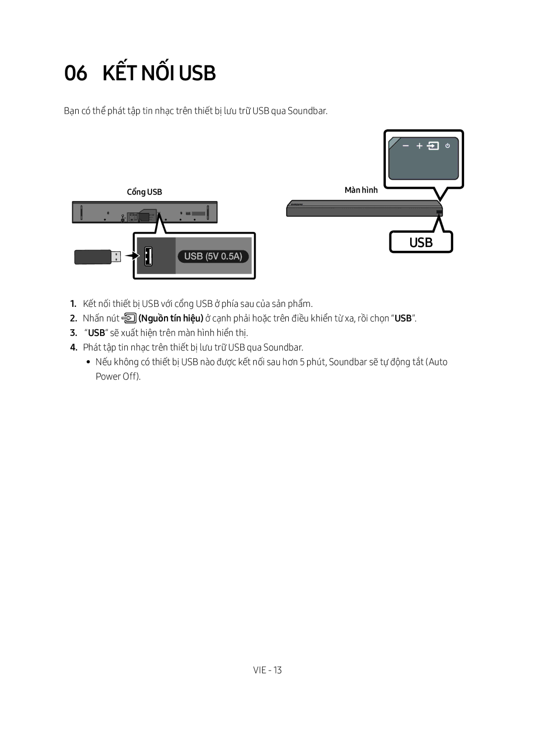 Samsung HW-MS550/XV manual 06 Kết nối USB 