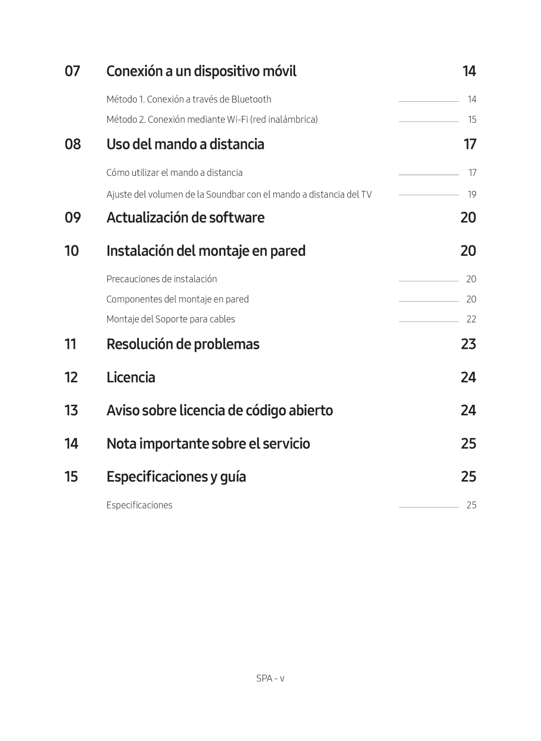 Samsung HW-MS550/ZF manual Conexión a un dispositivo móvil, Uso del mando a distancia, Especificaciones 