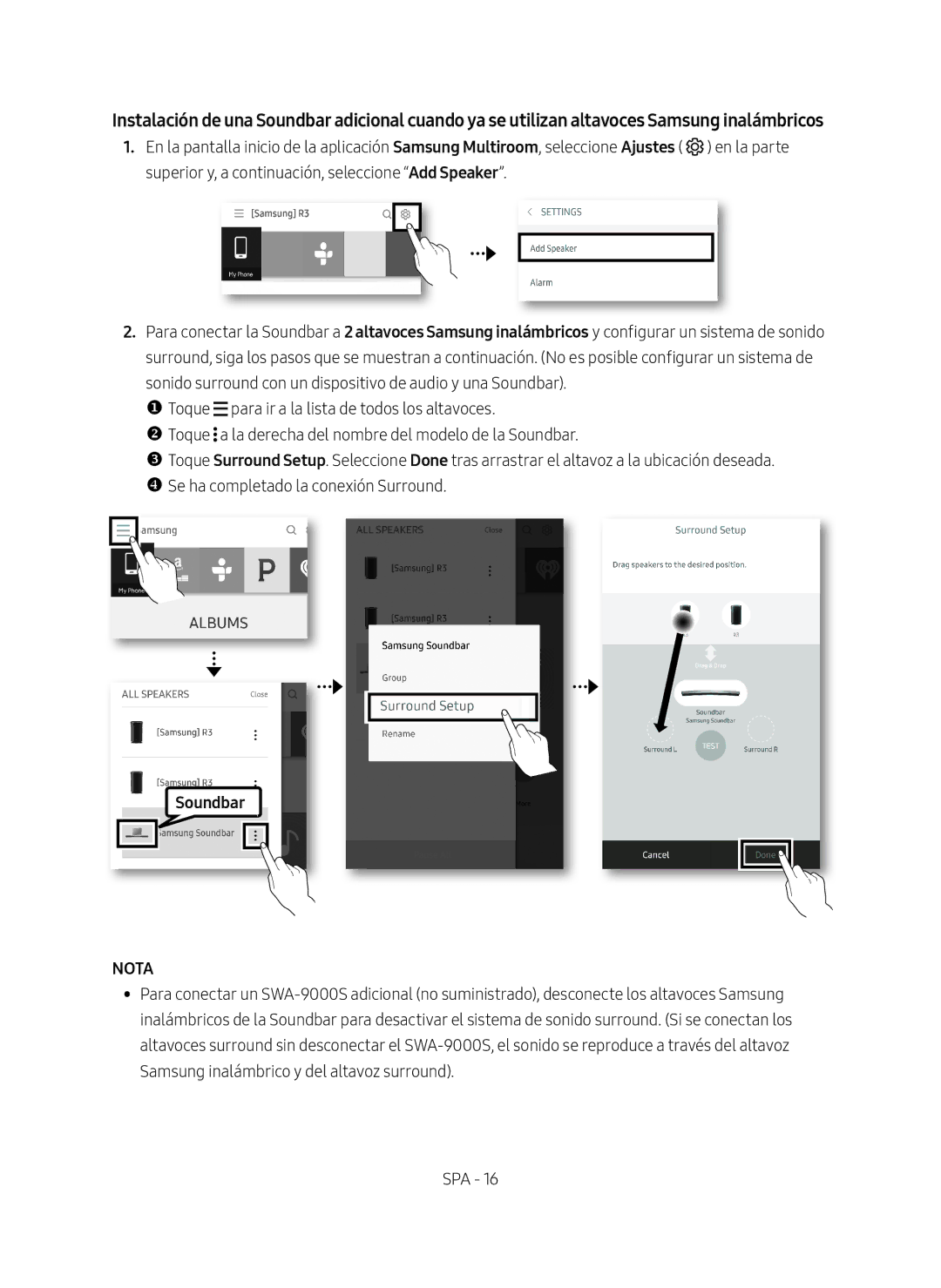 Samsung HW-MS550/ZF manual Nota 