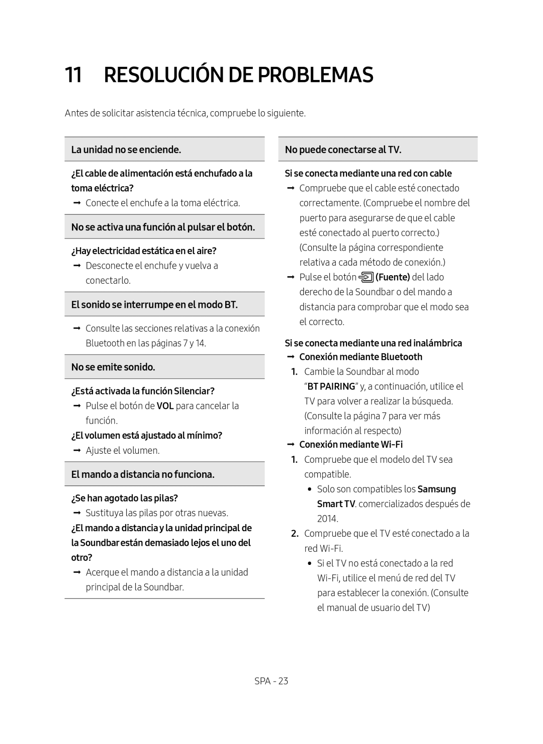 Samsung HW-MS550/ZF manual Resolución DE Problemas 