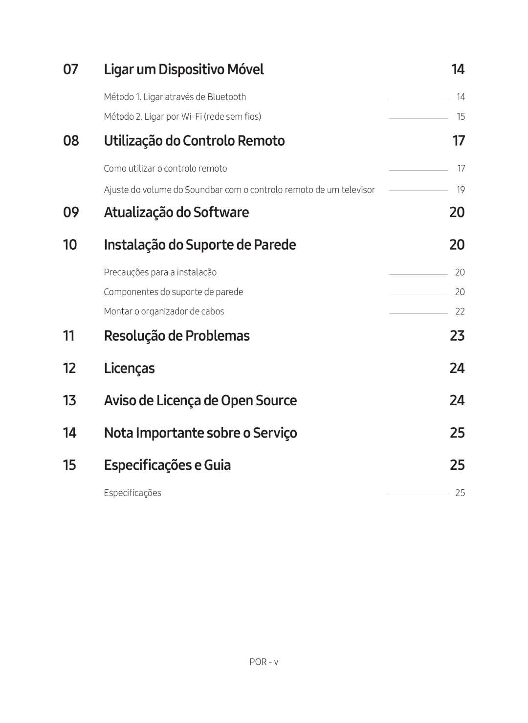 Samsung HW-MS550/ZF manual Ligar um Dispositivo Móvel, Utilização do Controlo Remoto, Especificações 