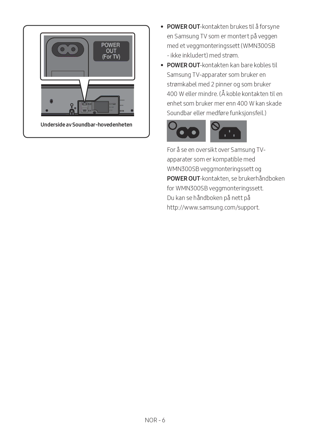 Samsung HW-MS560/XE manual Underside av Soundbar-hovedenheten 