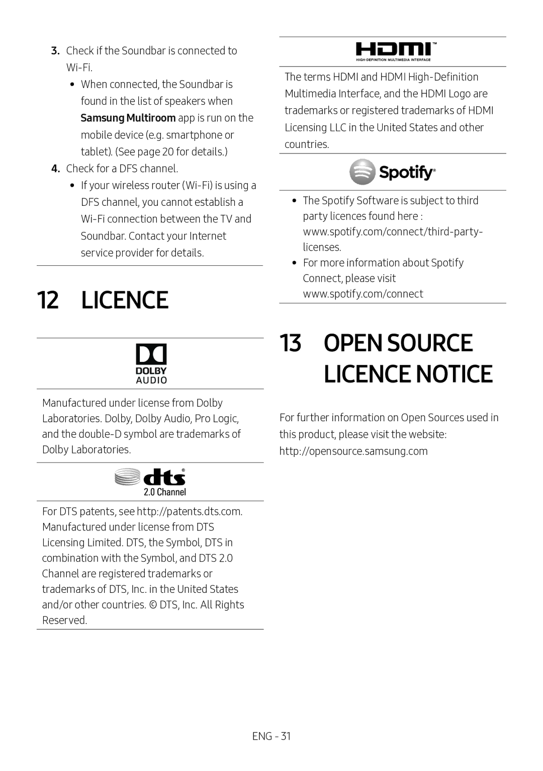 Samsung HW-MS560/XE manual Open Source Licence Notice 