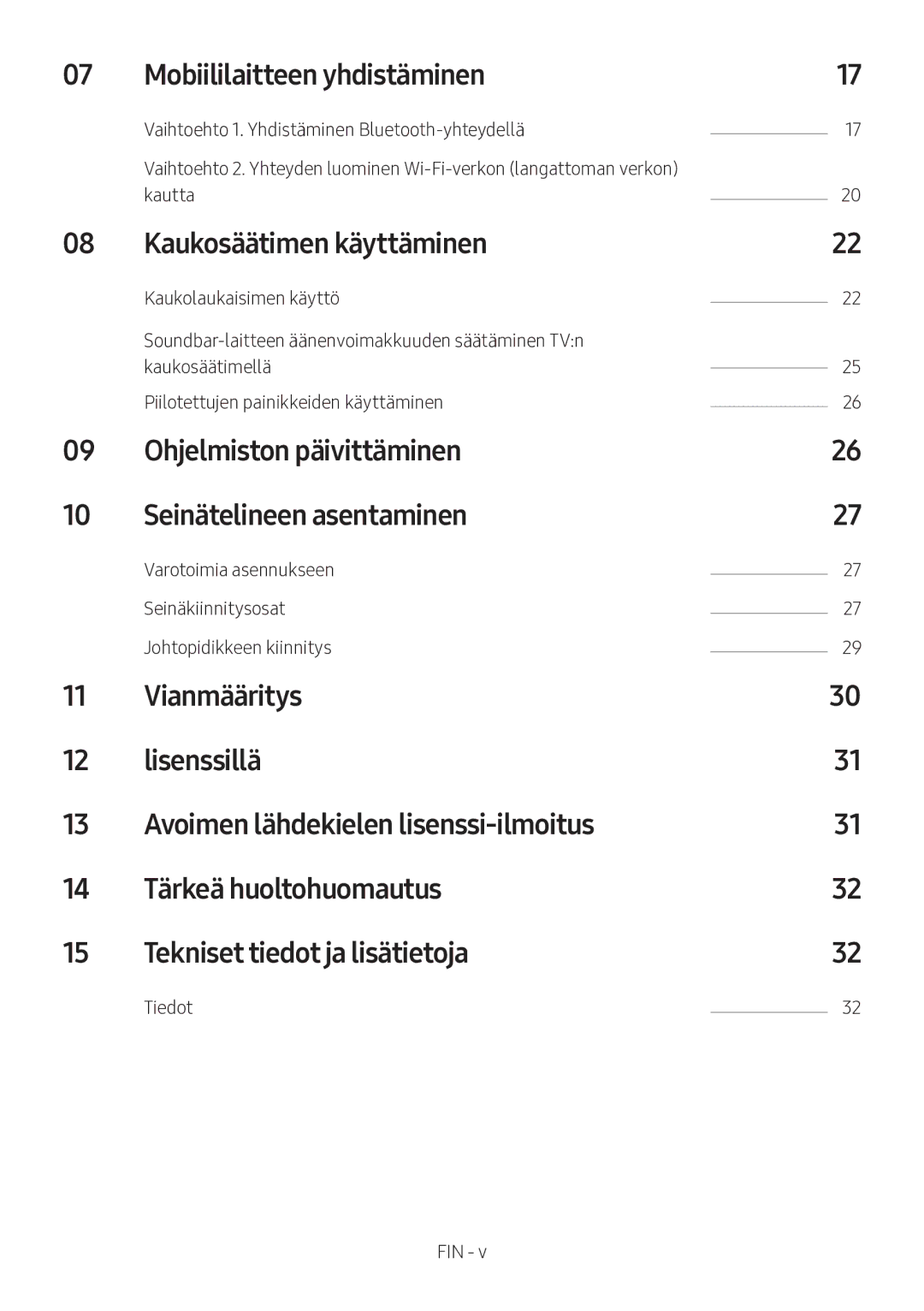 Samsung HW-MS560/XE manual Mobiililaitteen yhdistäminen, Kaukosäätimen käyttäminen, Tiedot 