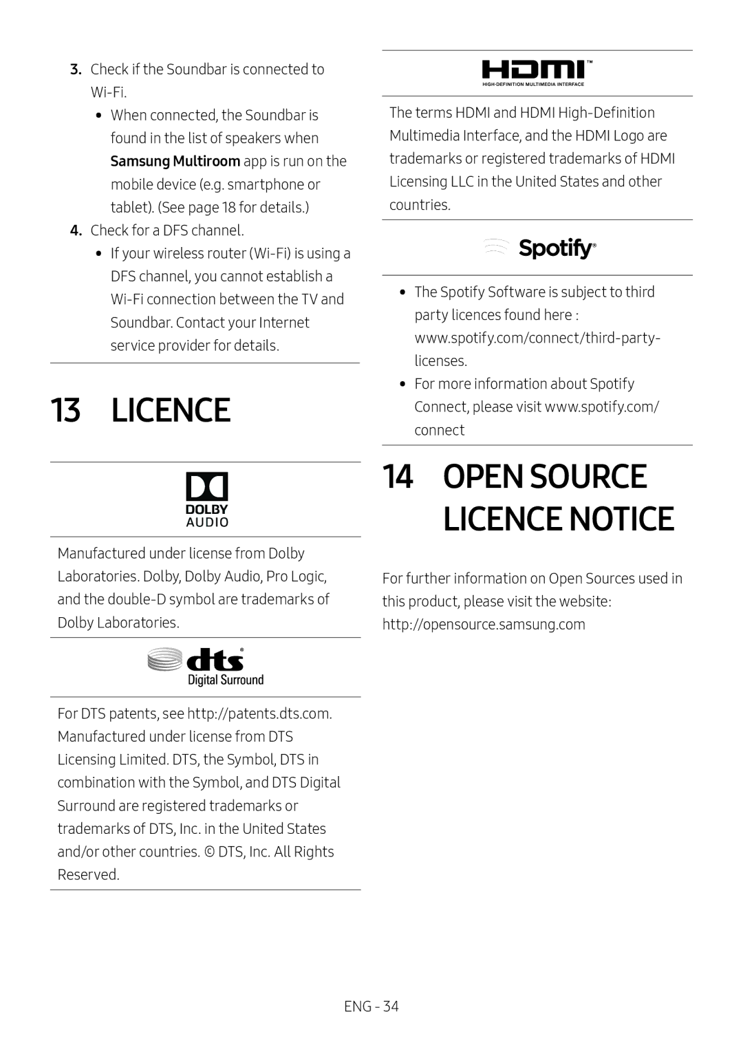 Samsung HW-MS6510/XE, HW-MS6501/EN, HW-MS6500/ZG, HW-MS6500/EN, HW-MS6501/ZG, HW-MS6501/ZF manual Open Source Licence Notice 