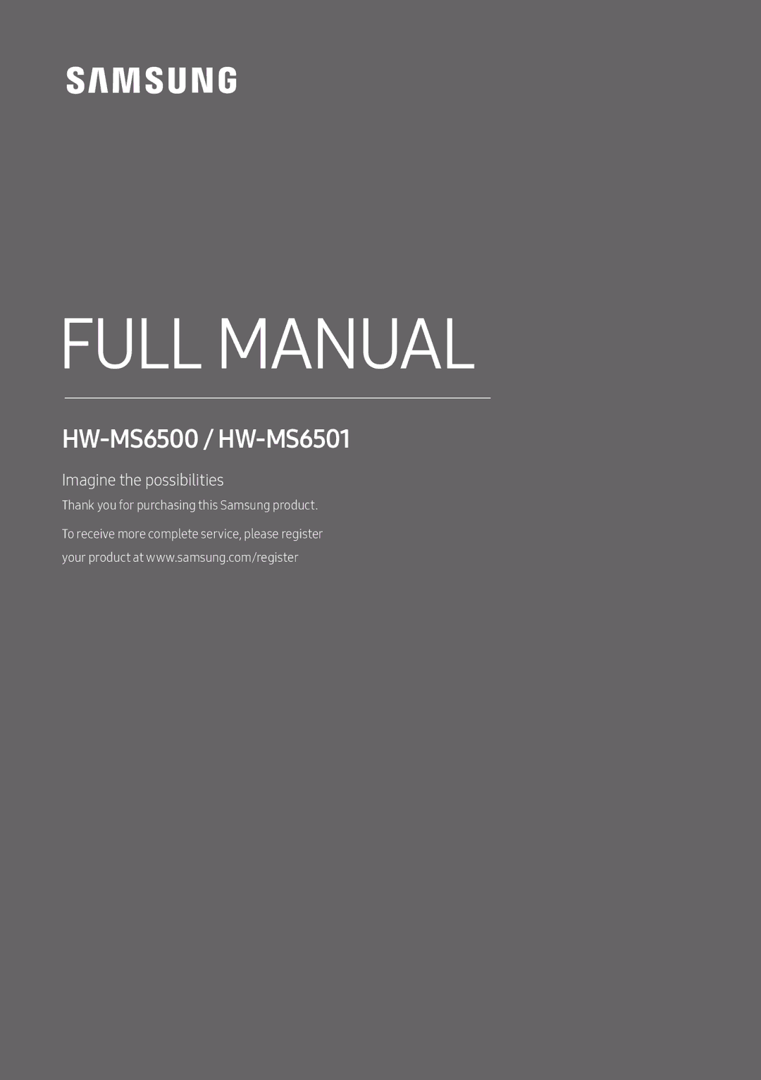 Samsung HW-MS6500/ZG, HW-MS6501/EN, HW-MS6500/EN, HW-MS6501/ZG manual HW-MS6500 / HW-MS6501 