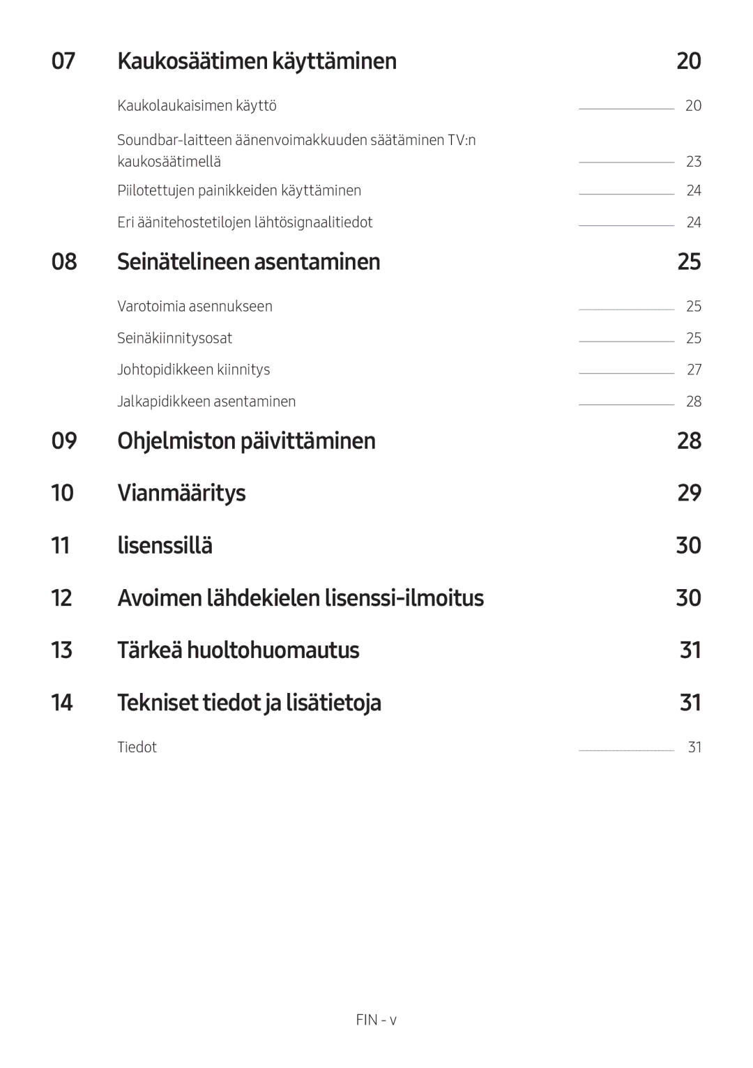 Samsung HW-MS6500/ZF, HW-MS6501/EN, HW-MS6500/ZG, HW-MS6500/EN Kaukosäätimen käyttäminen, Seinätelineen asentaminen, Tiedot 