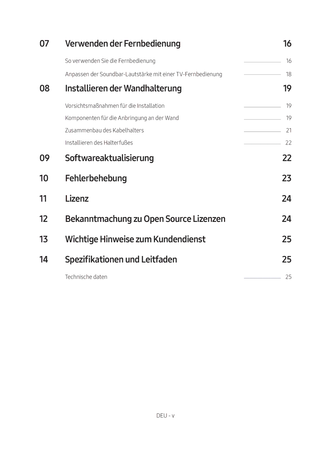 Samsung HW-MS6501/ZG, HW-MS6501/EN manual Verwenden der Fernbedienung, Installieren der Wandhalterung, Technische daten 